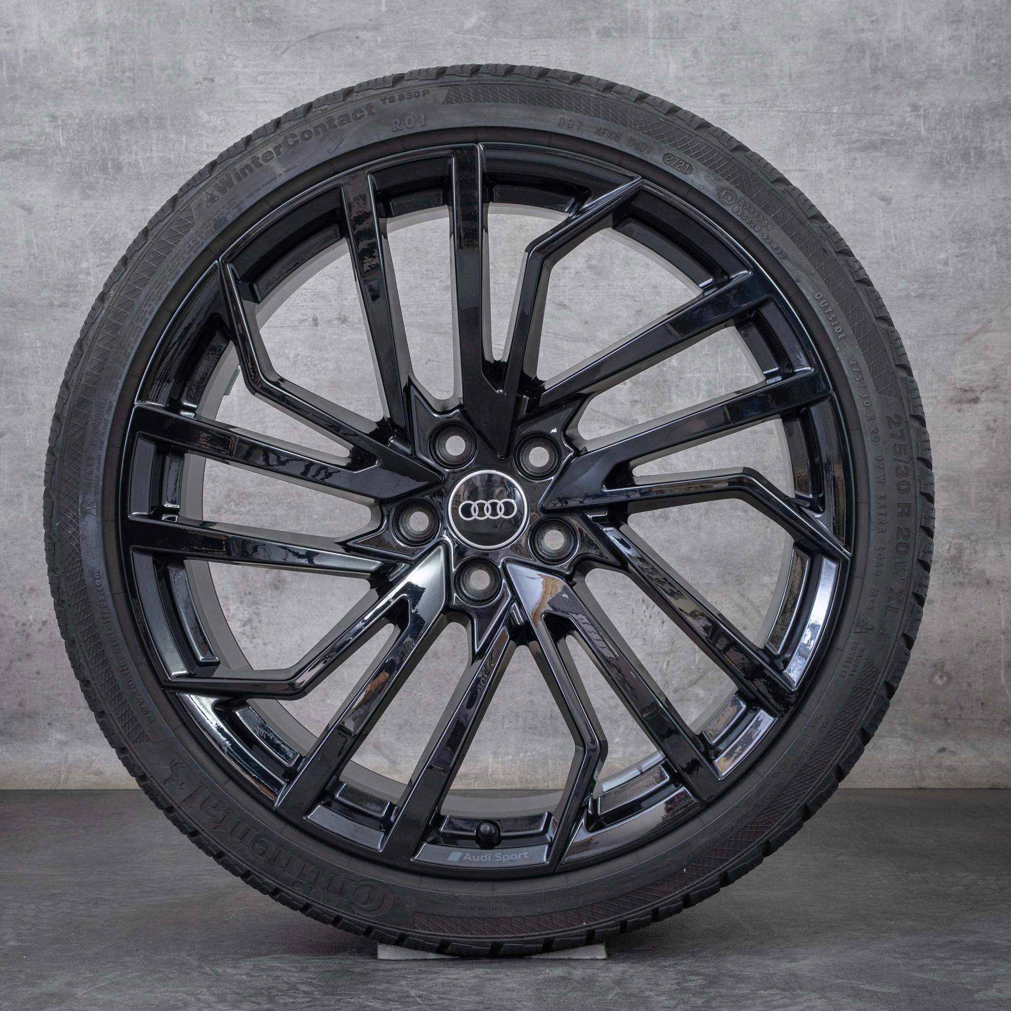 Originale Audi RS4 RS5 vinterhjul 20 tommer B9 8W F5 felger 8W0601025FT svart blank