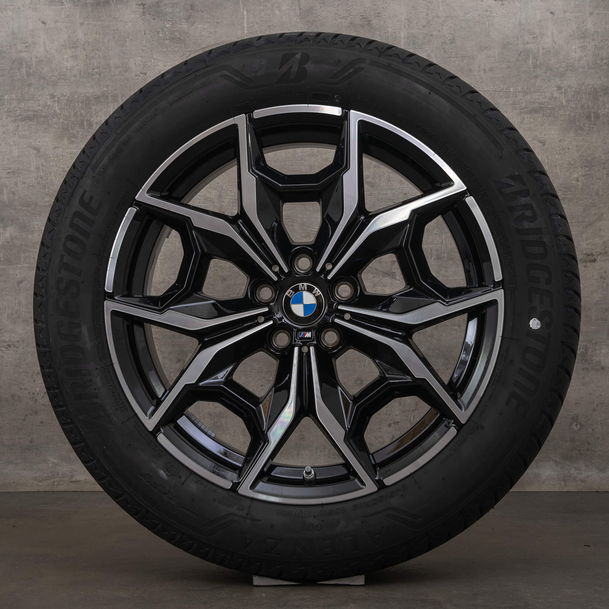 Orijinal BMW X3 X4 kış jantları 19 inç G01 G02 jantlar styling 887 M 7916263 siyah parlak tornalanmış