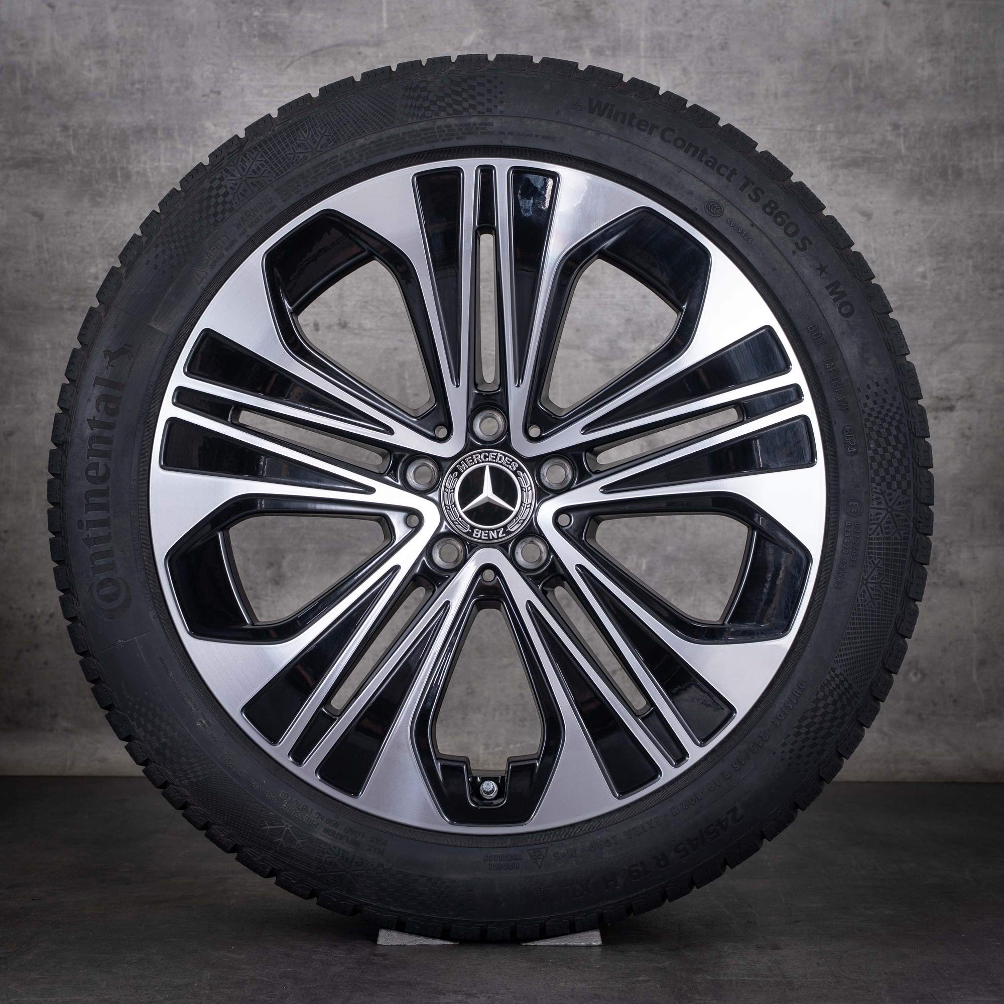 Original Mercedes Benz E-Klasse Winterräder 19 Zoll W214 S214 Felgen A2144012300 schwarz glanzgedreht