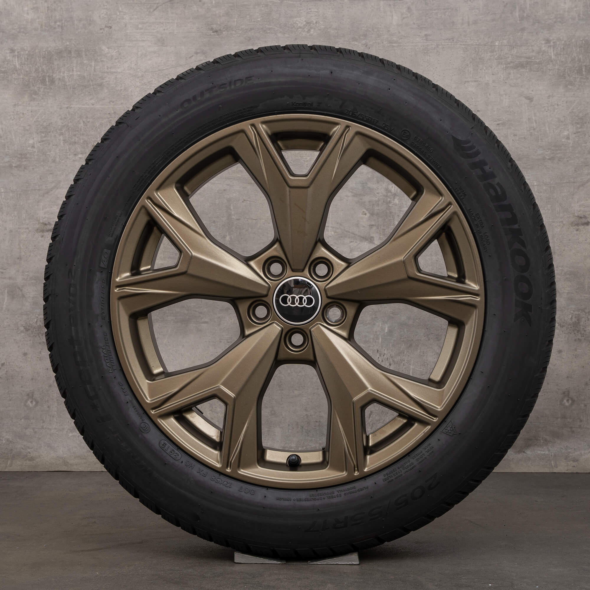 Original Audi A1 hjul 17 tum Citycarver Allstreet GB Sommerrder 82A601025S neodymium guld