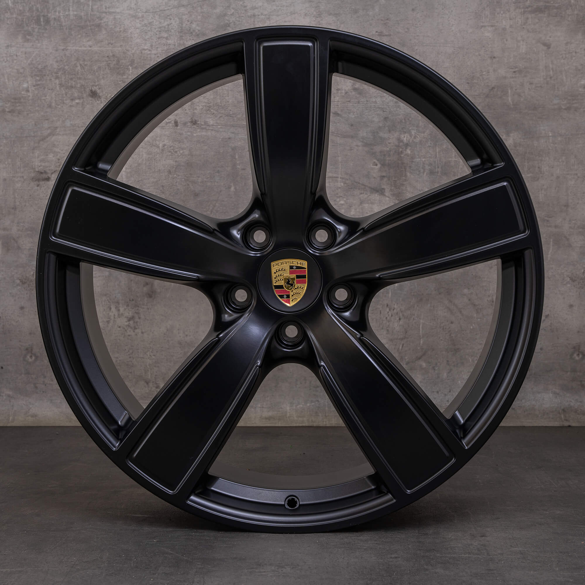 Oryginalne felgi Porsche Cayenne 9YA 22 cale 9Y3601025AP 9Y0601025T czarny mat