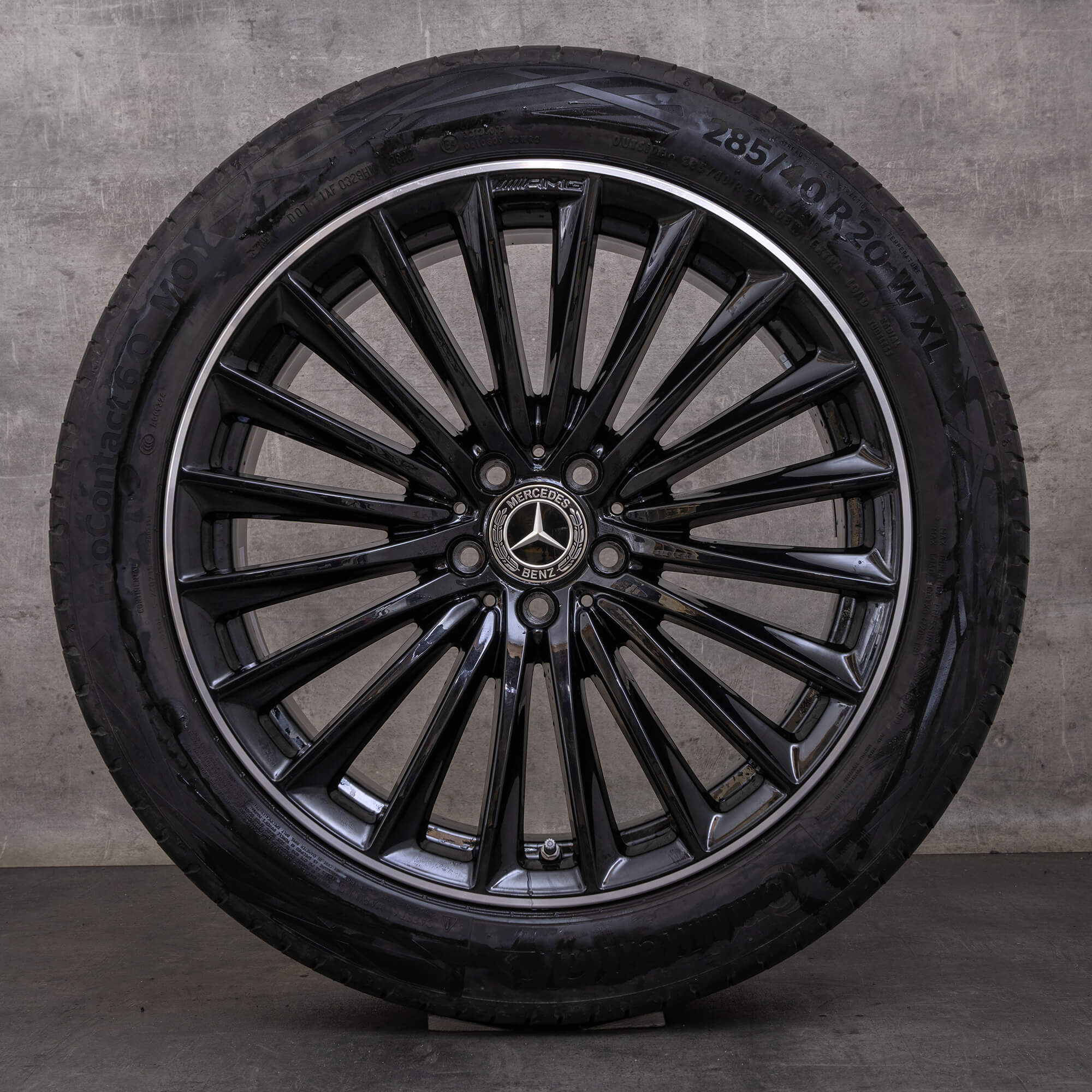 Orijinal Mercedes Benz GLC AMG kış jant lastik 20 inç X254 C254 jantlar A2544010800 A2544010900 siyah parlak tornalanmış