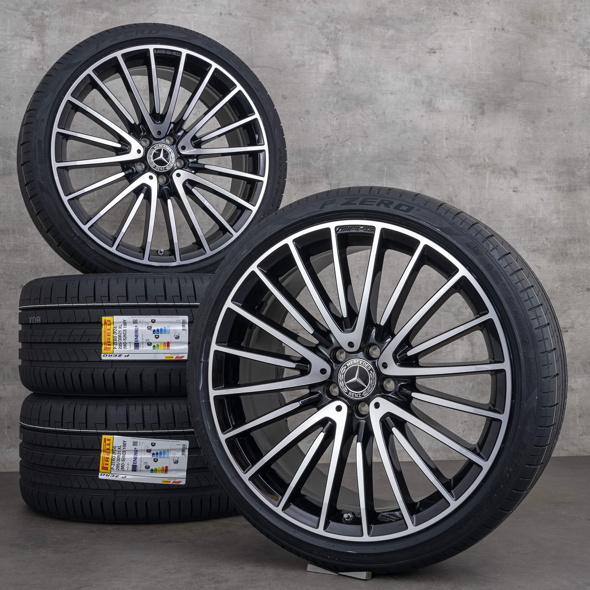 Original Mercedes Benz AMG CLS 53 4Matic Felgen 20 Zoll C257 Sommerräder A2574014200 A2574014300 schwarz glanzgedreht