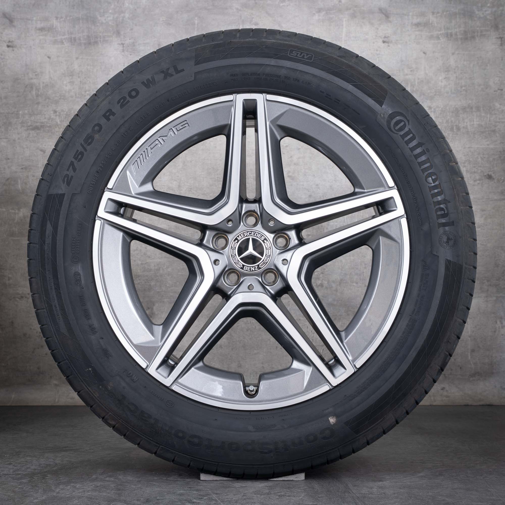 Oryginalne koła zimowe Mercedes Benz GLE & 53 AMG 20 cali X167 C167 Felgi A1674013200 A1674013300 himalaya szary polerowany