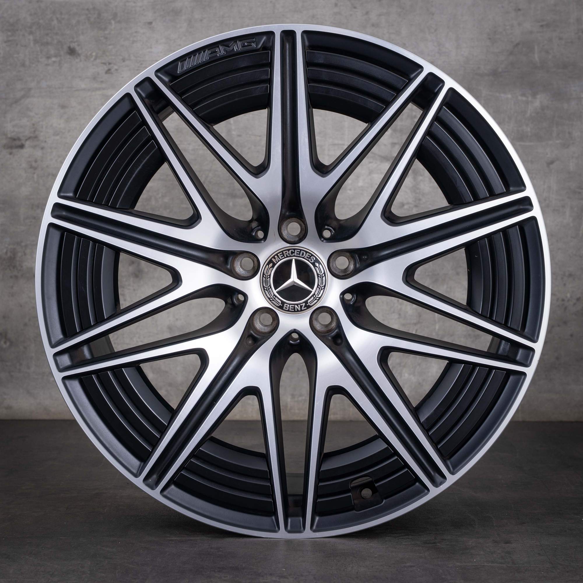 Original Mercedes Benz GLC 43 63 AMG Felgen 20 Zoll X254 C254 A2544016800 A2544011300 schwarz matt glanzgedreht