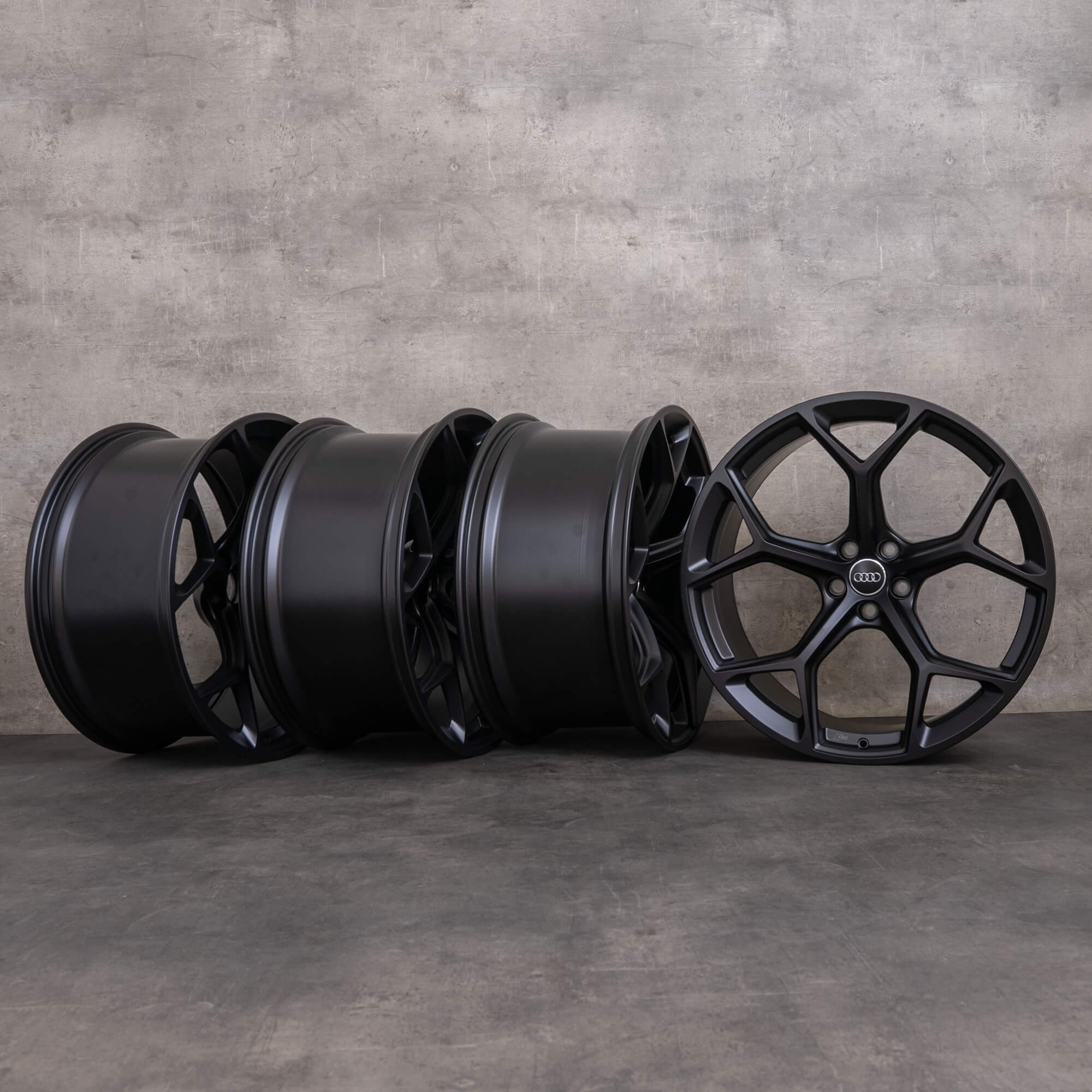 OEM Audi RS6 RS7 Rims 22 inch 4K C8 4K0601025BM Performance honeycomb design black matt