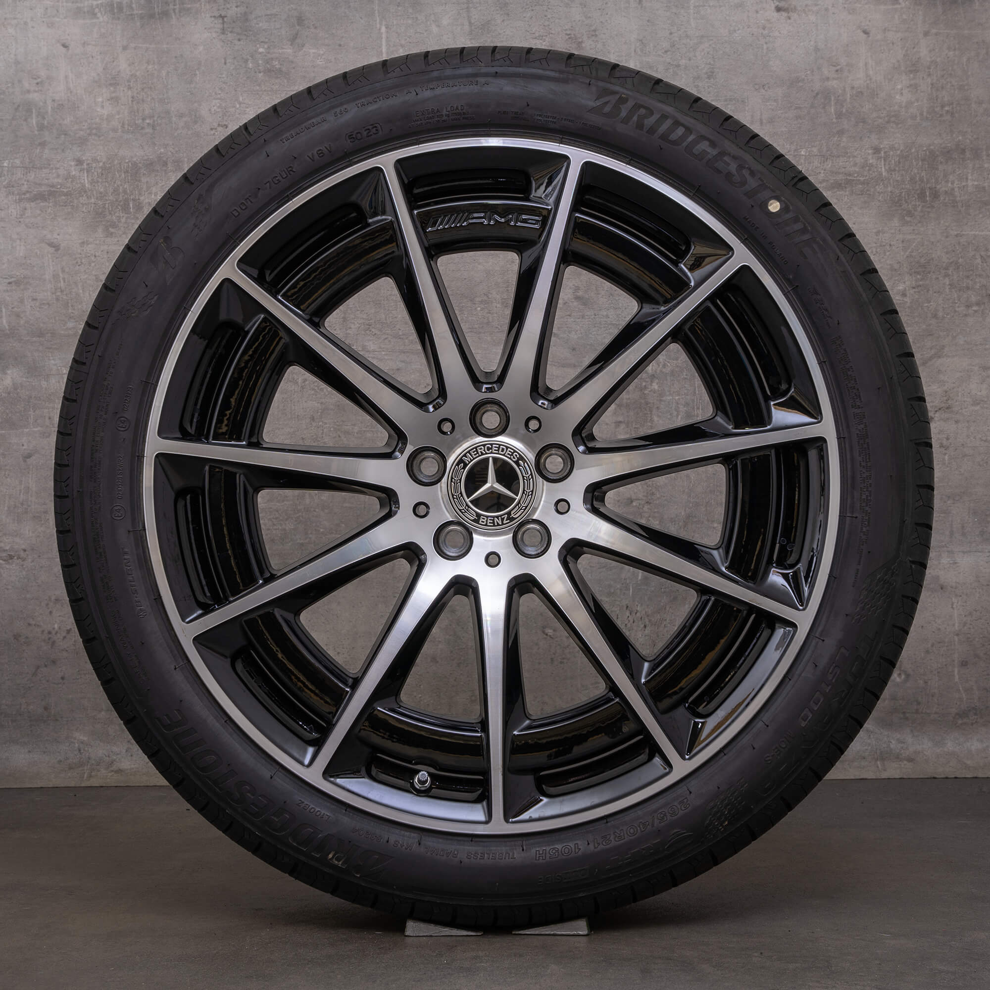 Original Mercedes Benz EQS 53 4Matic AMG Felgen 21 Zoll V297 Sommerräder A2974011400 schwarz glanzgedreht NEU