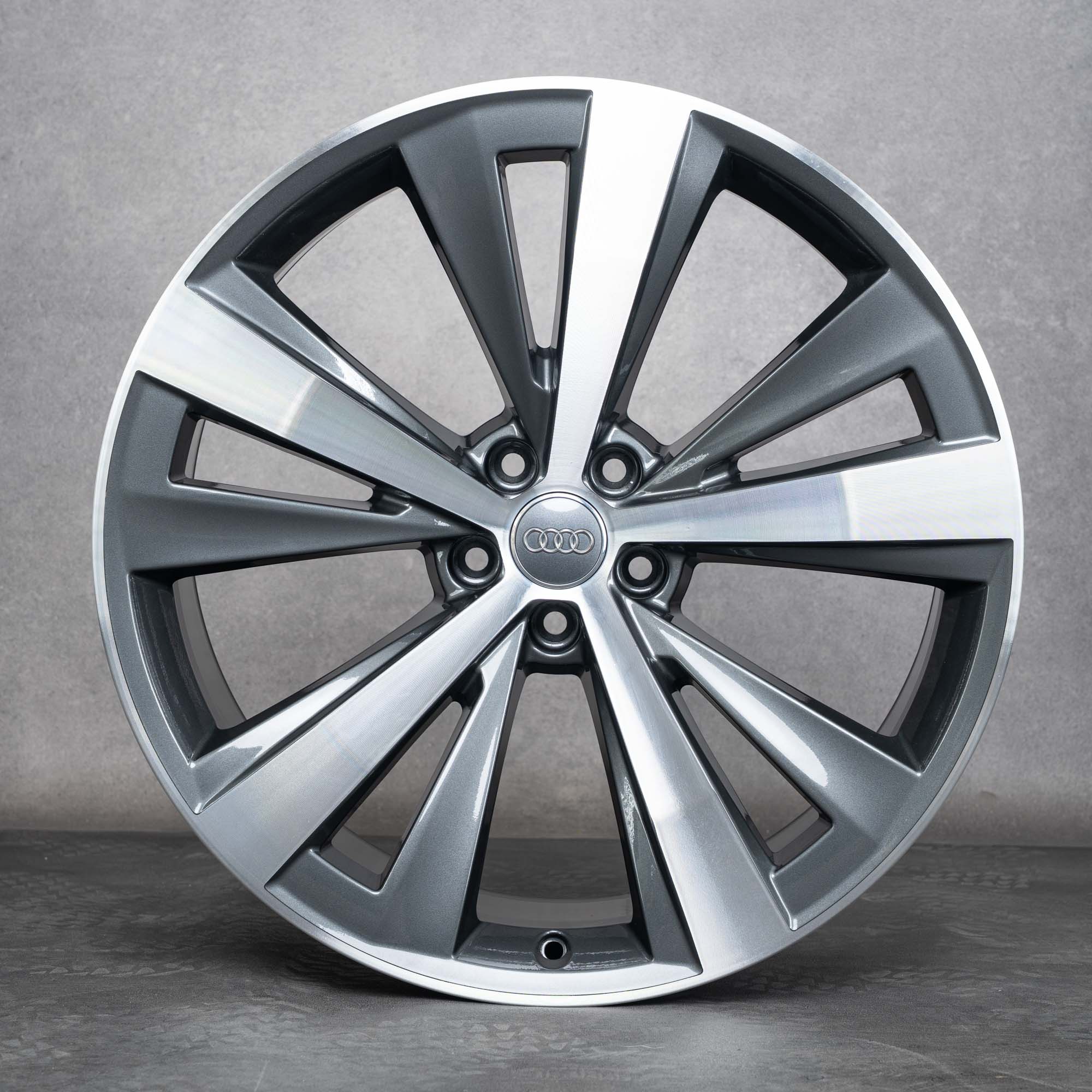Oryginalne felgi Audi Q8 SQ8 21 cali 4M8 4M8601025AA aluminiowe tytanowe polerowane