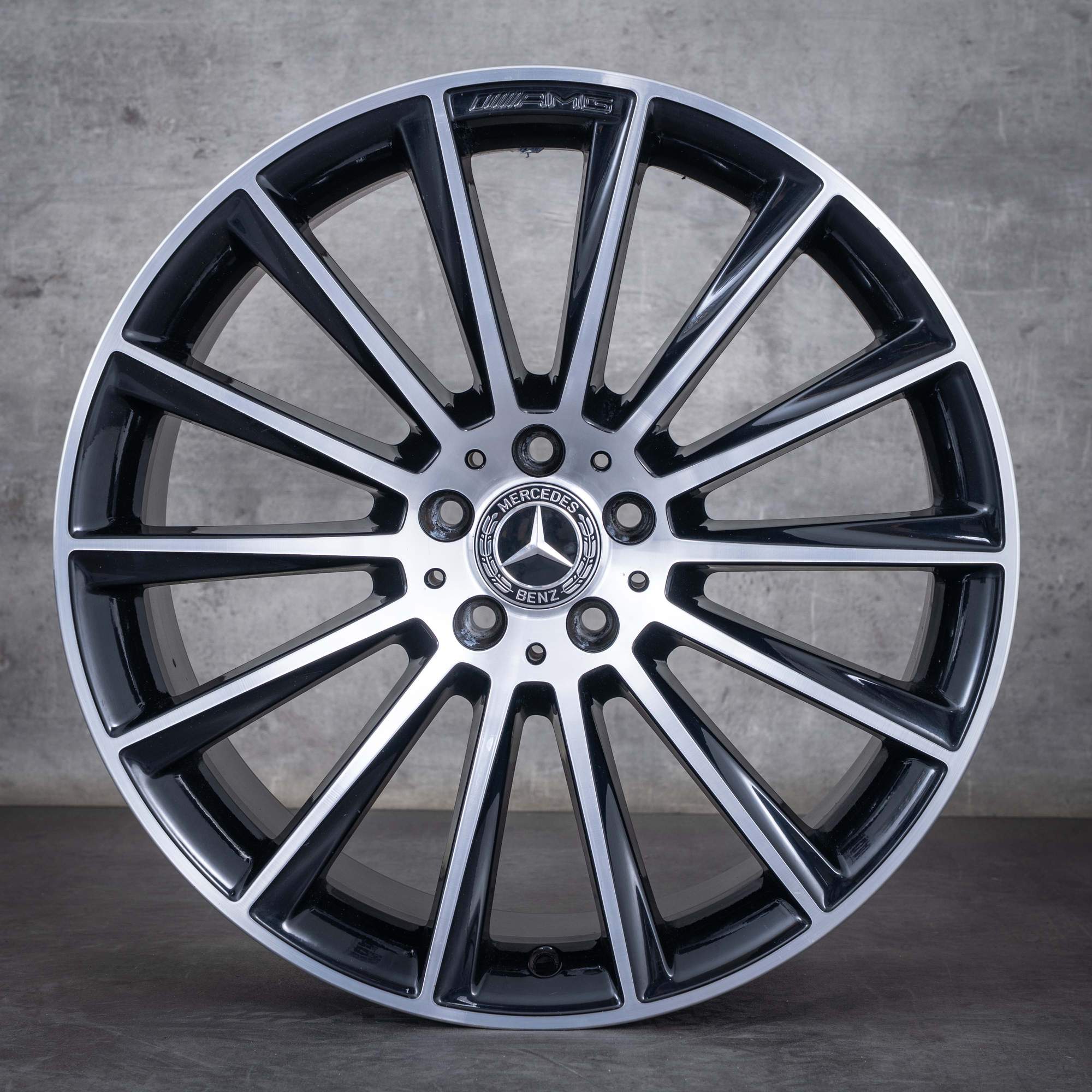 Original letní kola Mercedes Benz GLC 43 AMG 20" X253 C253 A2534011900 A2534012700 černá lesklá soustružená