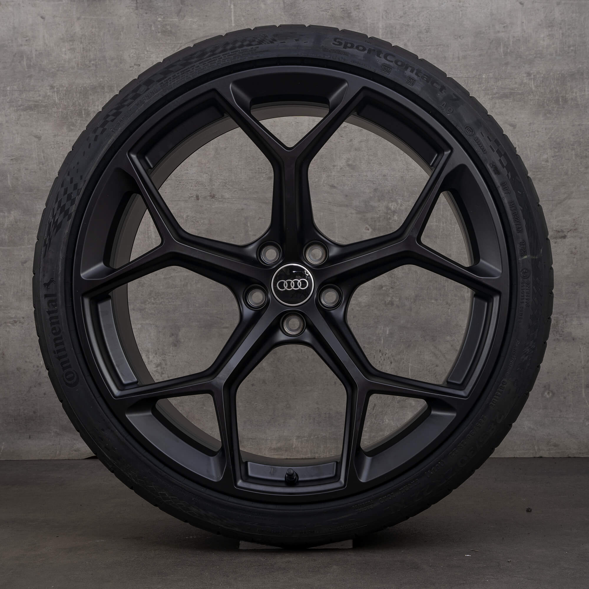 Original Audi RS6 RS7 jantes 22 pouces 4K C8 roues d'été 4K0601025BM noir mat NEUF