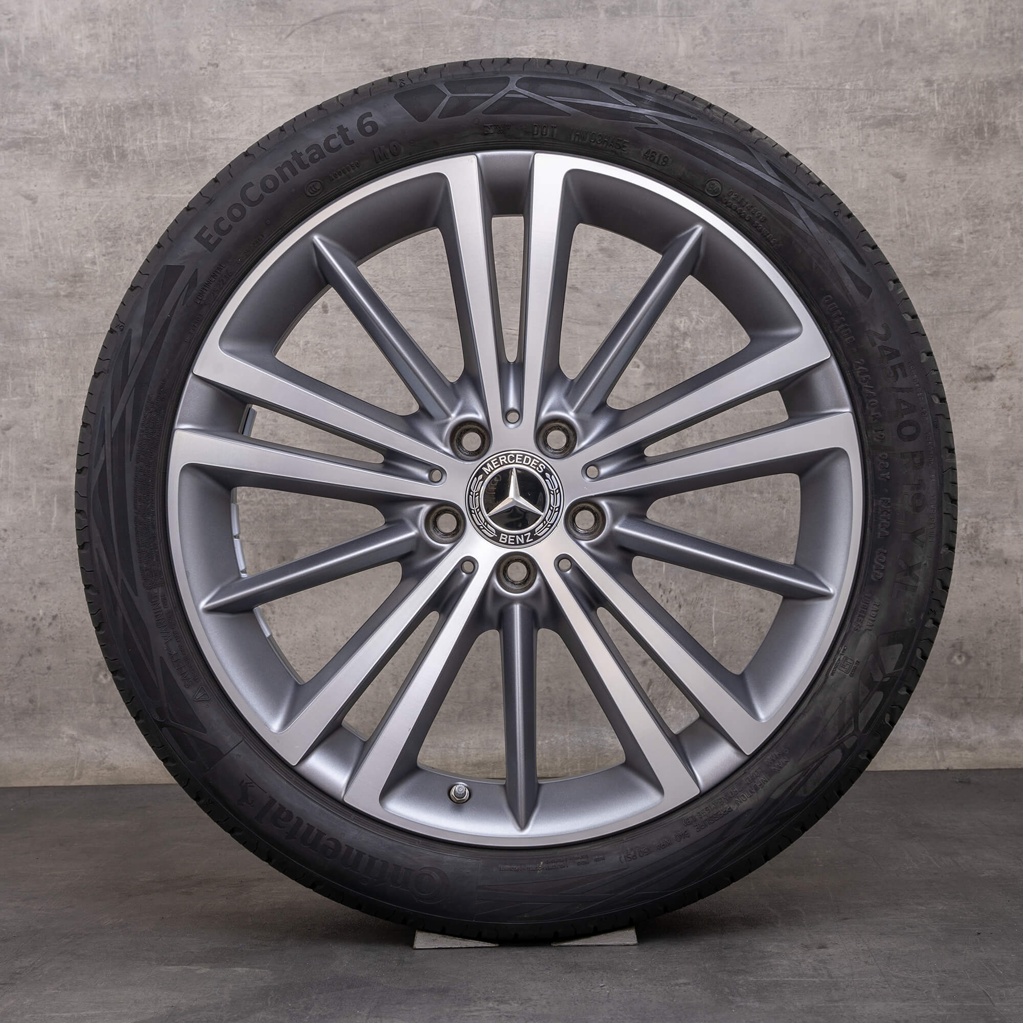 Orijinal Mercedes Benz CLS AMG jantlar 19 inç C257 yaz jantları A2574010300 A2574010400 himalaya gri mat parlak tornalanmış