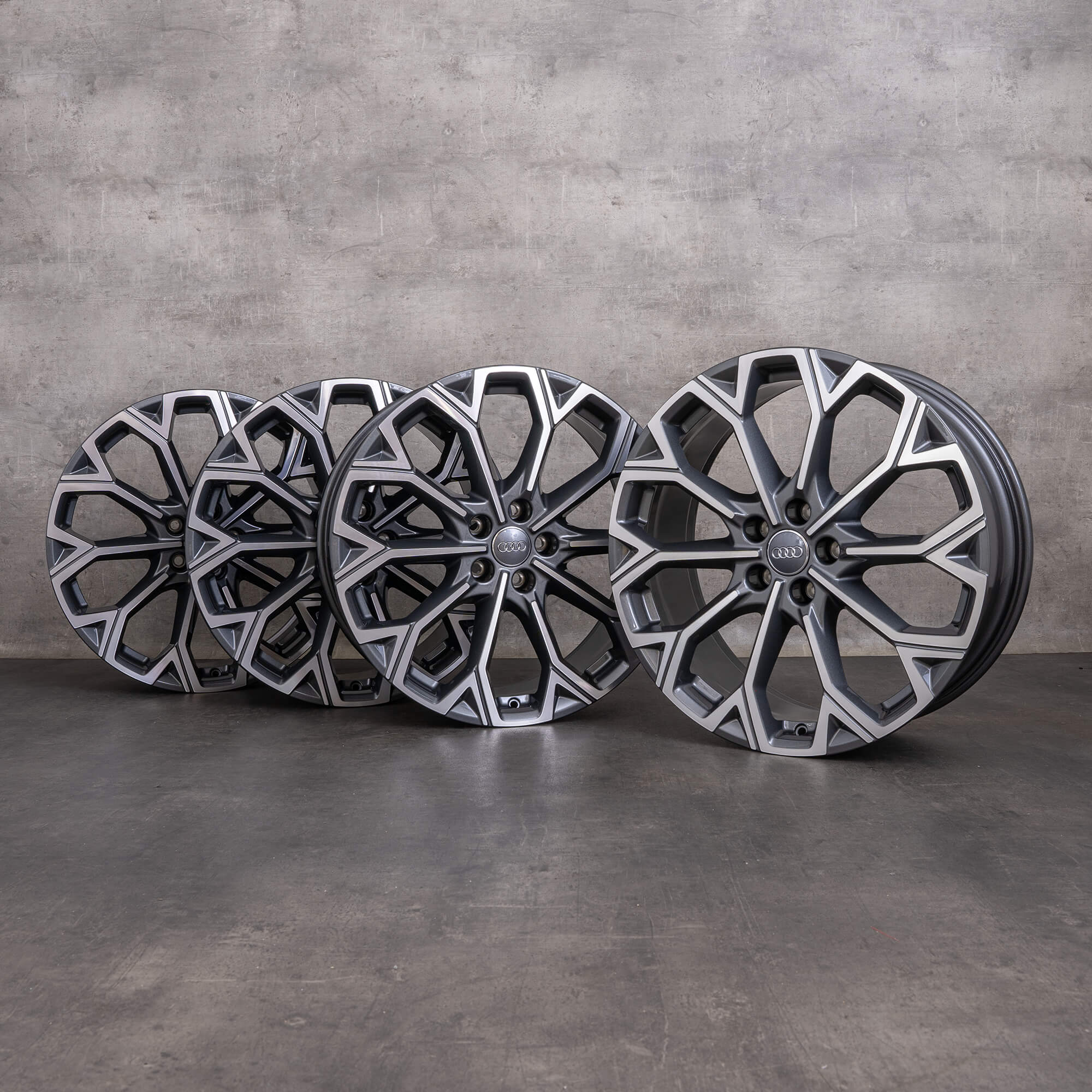 Jante originale Audi A6 S6 20 inch 4P C8 C9 4P0601025H gri grafit lucios NOU