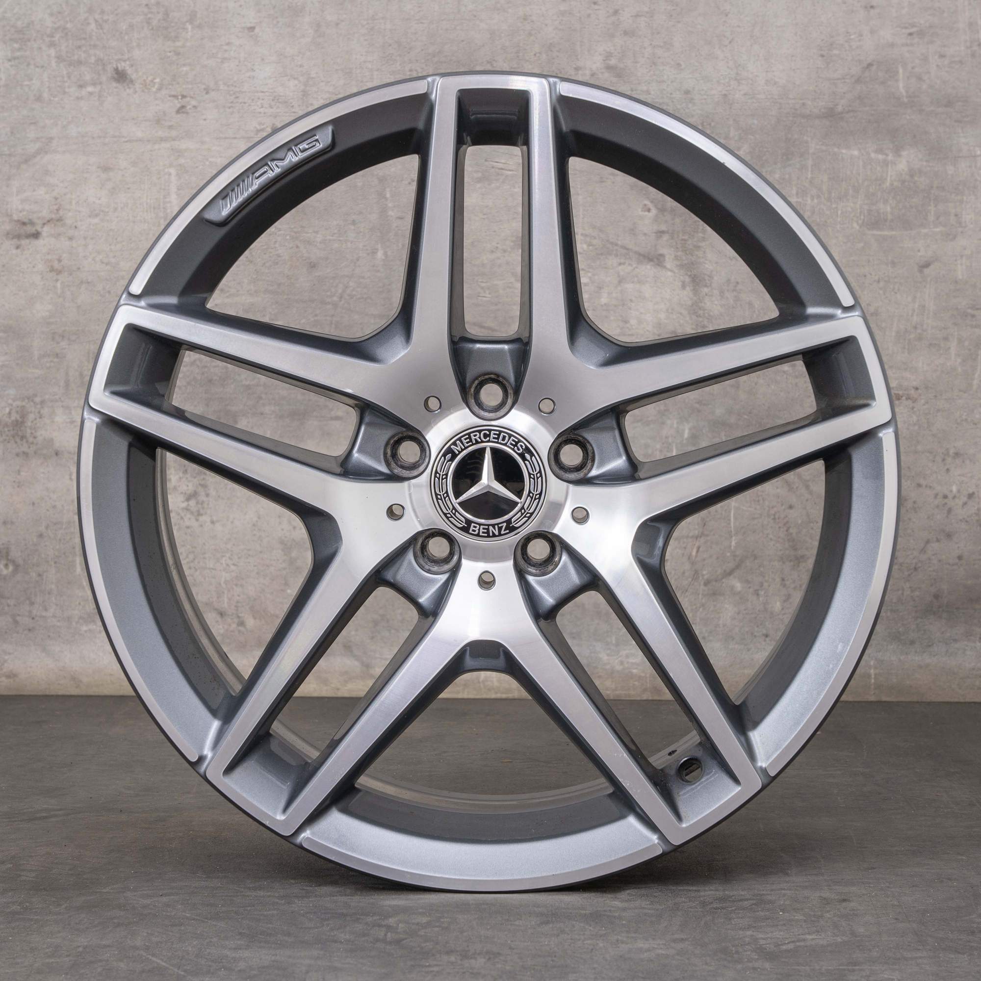 Alkuperäiset Mercedes Benz S-sarja AMG vanteet 19 tuuman W222 A217 C217 A2224010000 himalaya harmaa kiillotettu