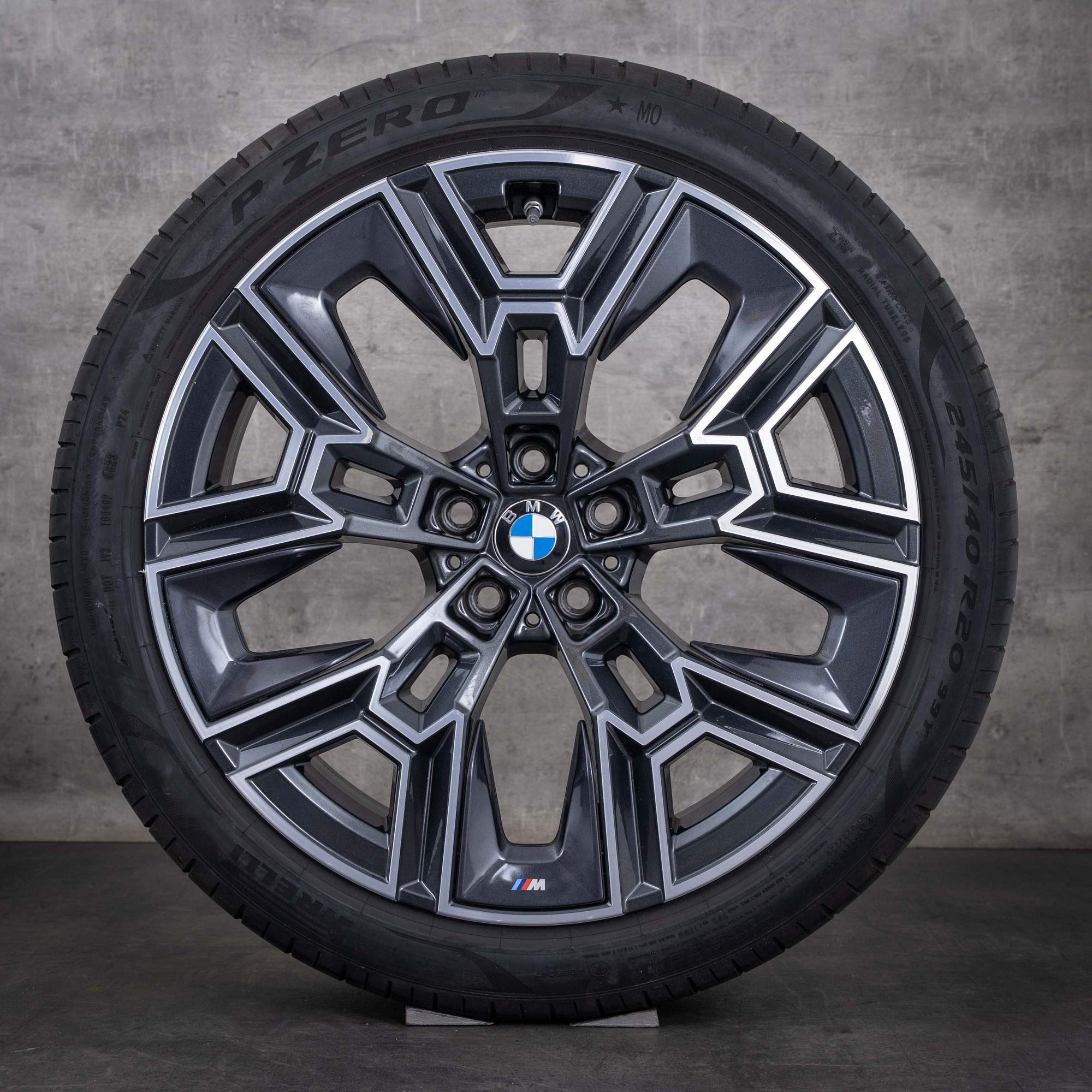 Originele BMW 5 Serie i5 velgen 20 inch G60 G61 zomerwielen styling 939 M 5A324E8 5A324E9 midnight grey gepolijst