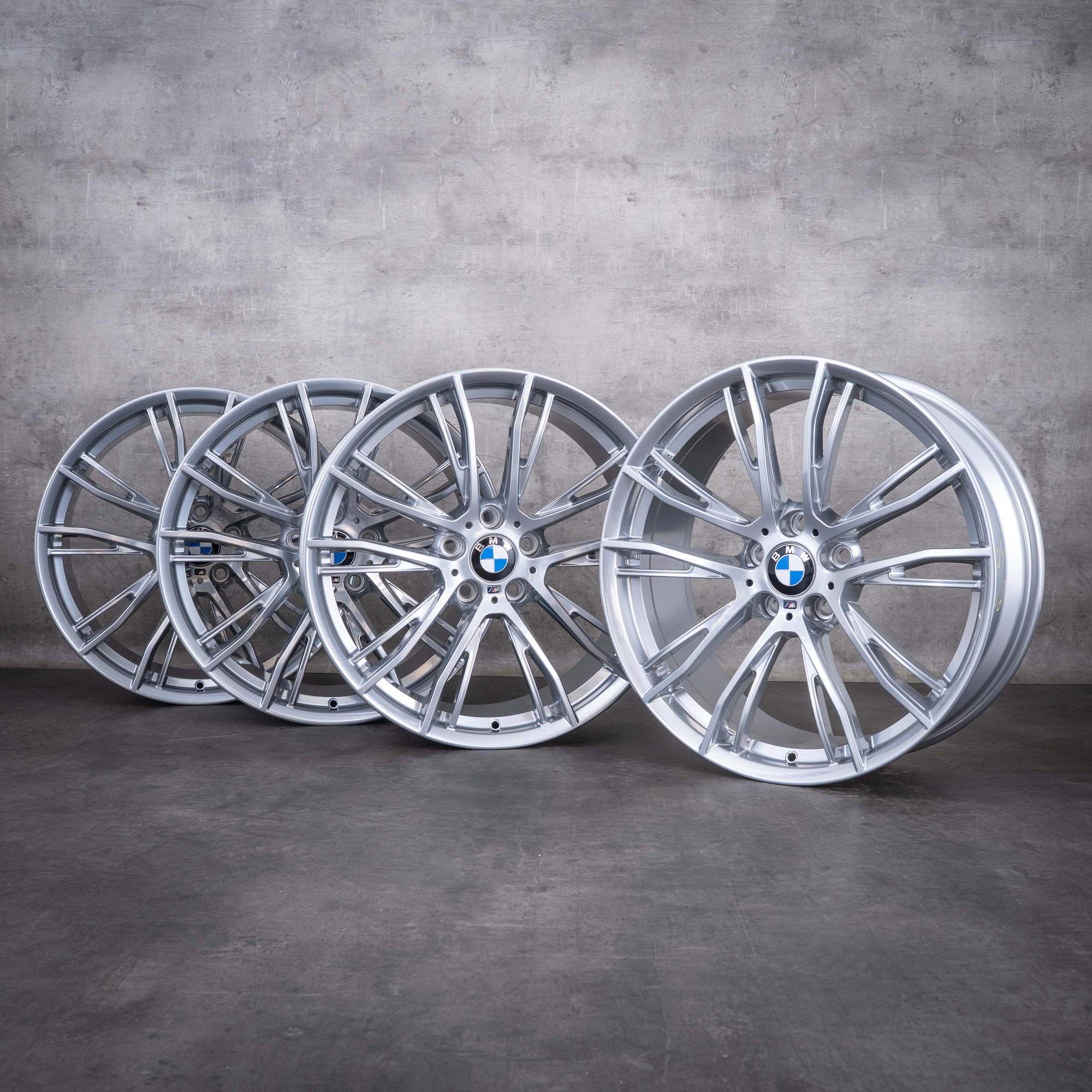 Original BMW 3er 4er Felgen 20 Zoll F30 F31 F32 F33 F36 Gran Coupe Styling 624 M 6862774 6862775 chrom silber glanz
