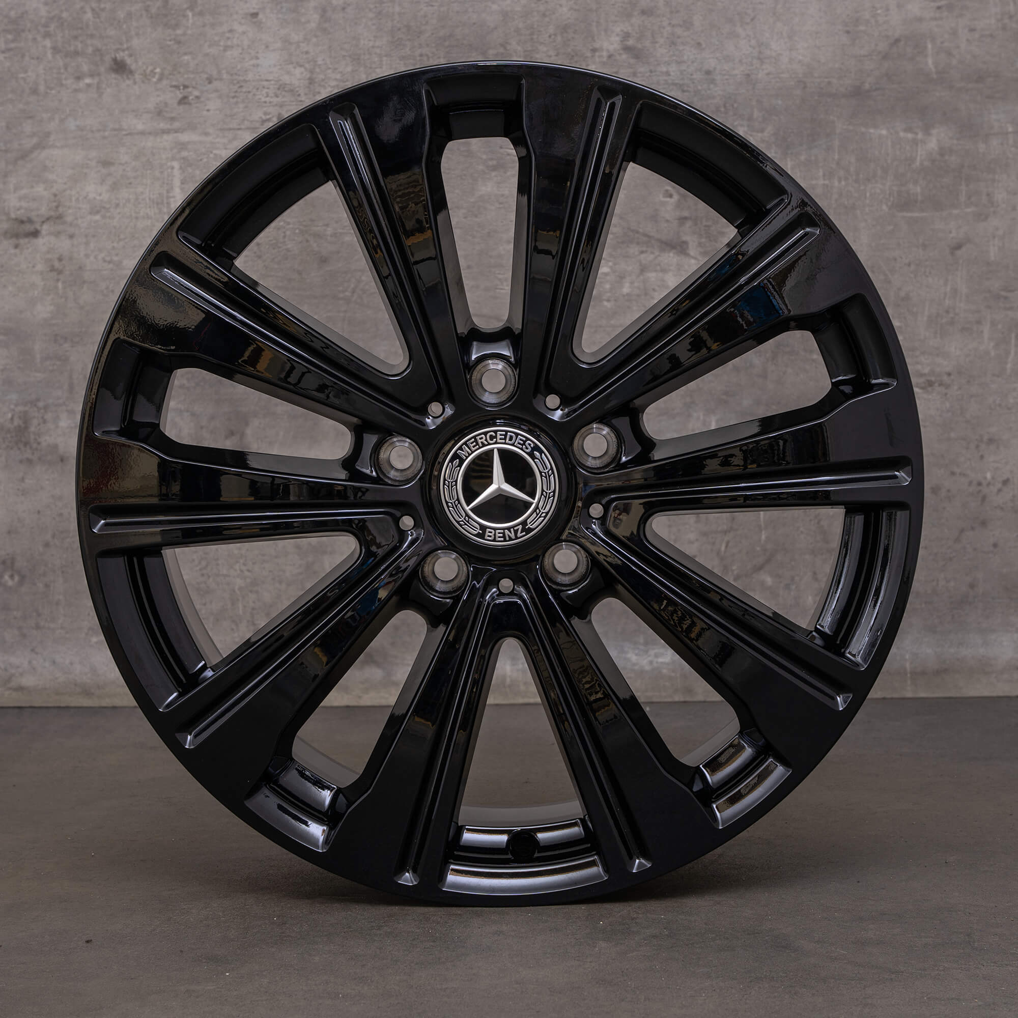 Originale Mercedes Benz G-Klasse fælge 19 tommer W463A G500 A4634011100 sort højglans NYT