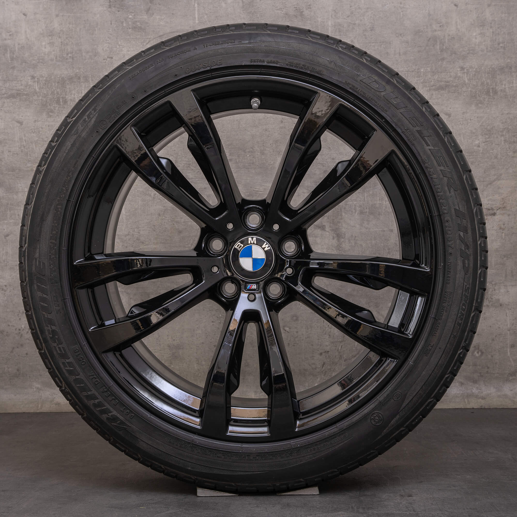 Originale BMW X5 X6 fælge 20 tommer E70 F15 F16 Sommerhjul Styling 469 M 7846790 7846791 sort blank