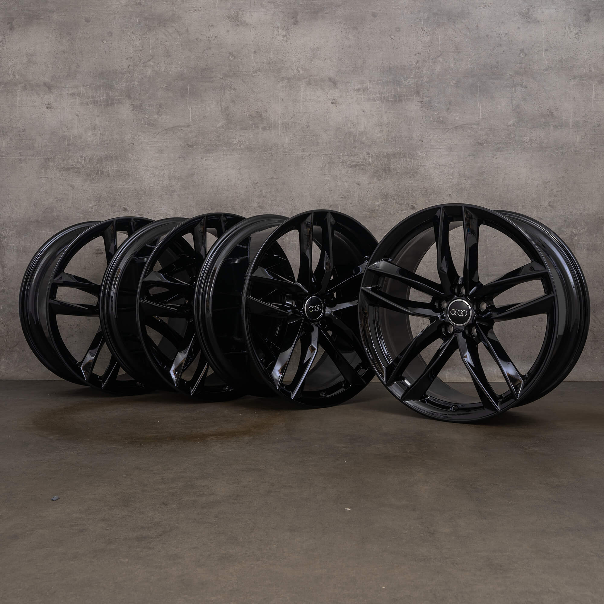 OEM Audi A5 S5 rims 20 inch B8 8T 8F 8T0601025DG Quattro black