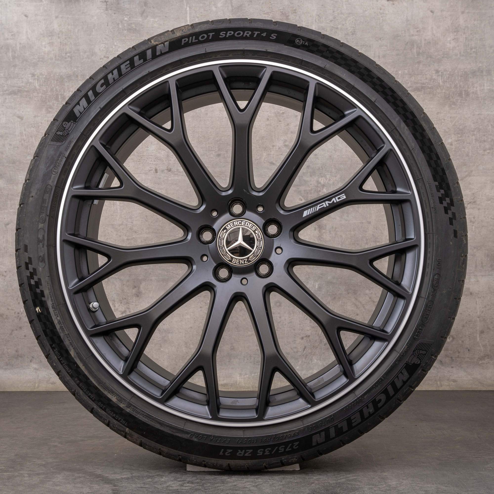 Alkuperäiset Mercedes Benz SL 43 55 63 AMG vanteet 21 tuuman R232 4 Matic S E Performance kesäpyörät A2324012700 A2324012800 musta matta