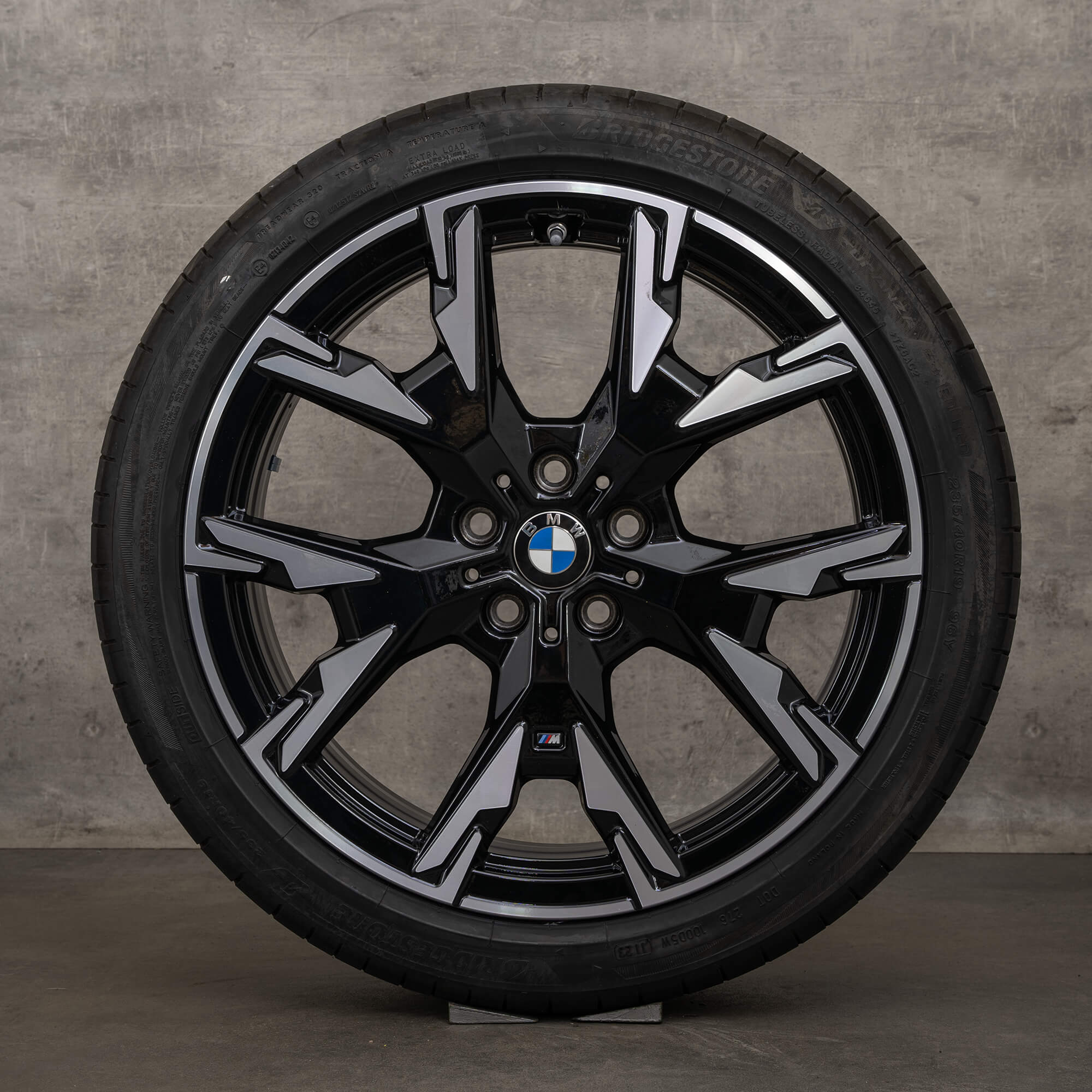 Jantes originais BMW Série 1 19 polegadas F70 M135 xDrive rodas de verão 5A45267 jet black alto brilho