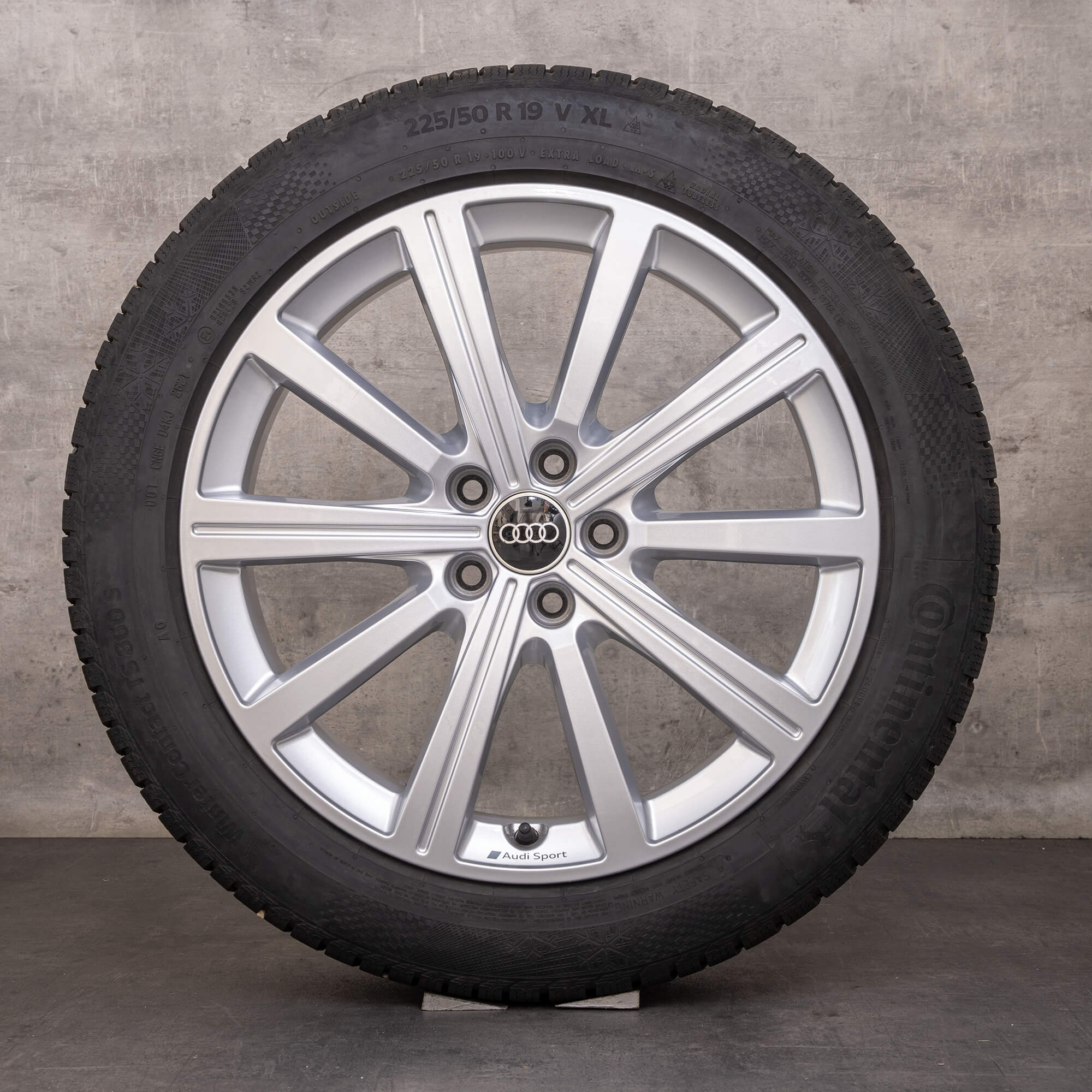 Original Audi RSQ3 vinterhjul 19 tum F3 RS fälgar / fälg 83A601025AB silver glansig