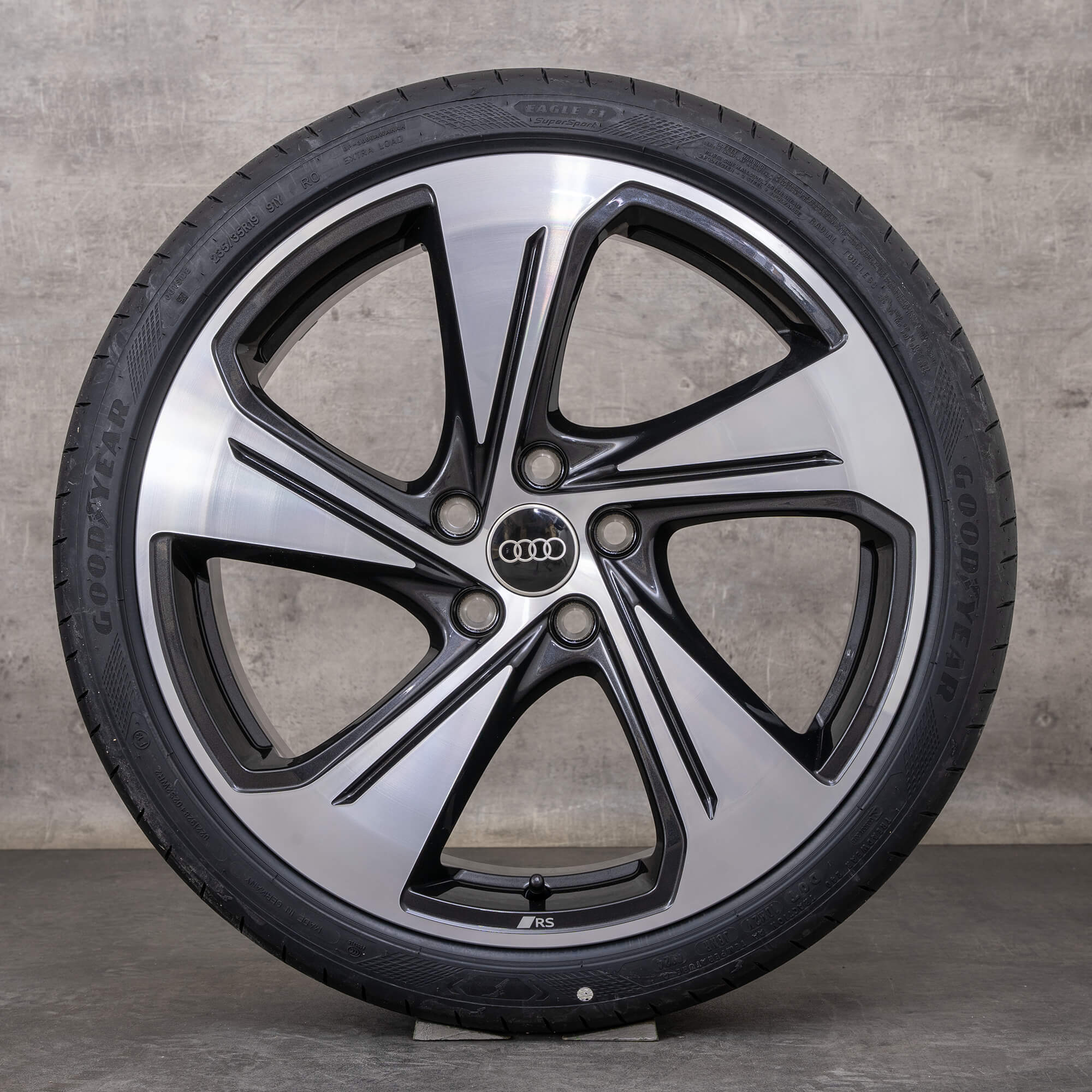 Jantes originais Audi A3 S3 19 polegadas 8Y jantes verão RS Multi Spoke 8Y0601025CT granito polido