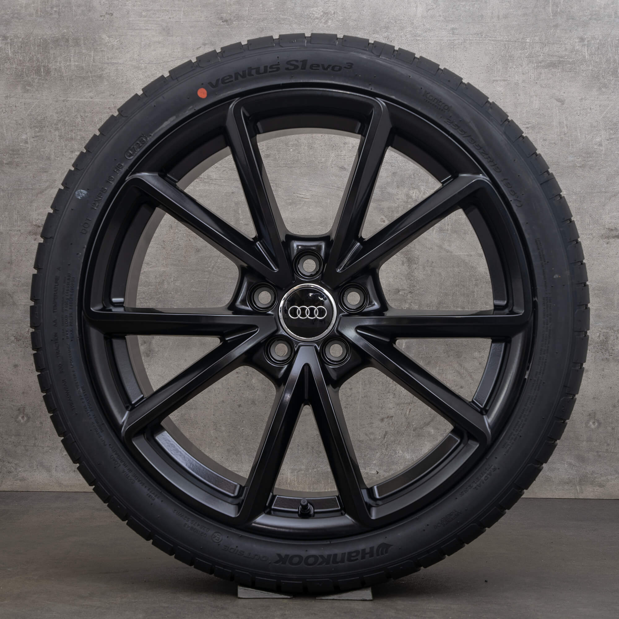 OEM Audi A4 S4 wheels 19 inch B8 8K summer 8K0601025CT black matt