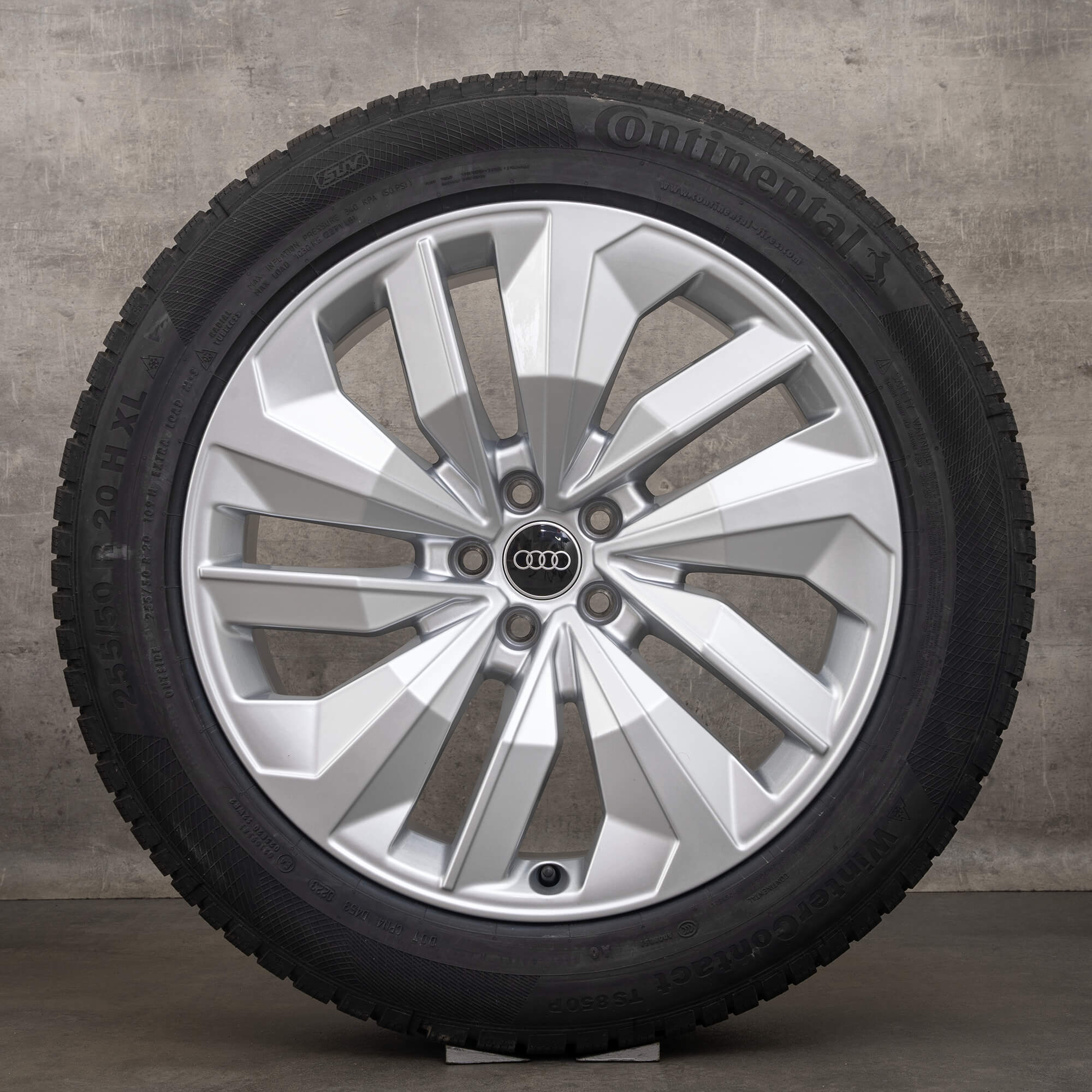 Originale Audi e-tron S & Sportback vinterhjul 20 tommer GE fælge 4KE601025E sølv NYT