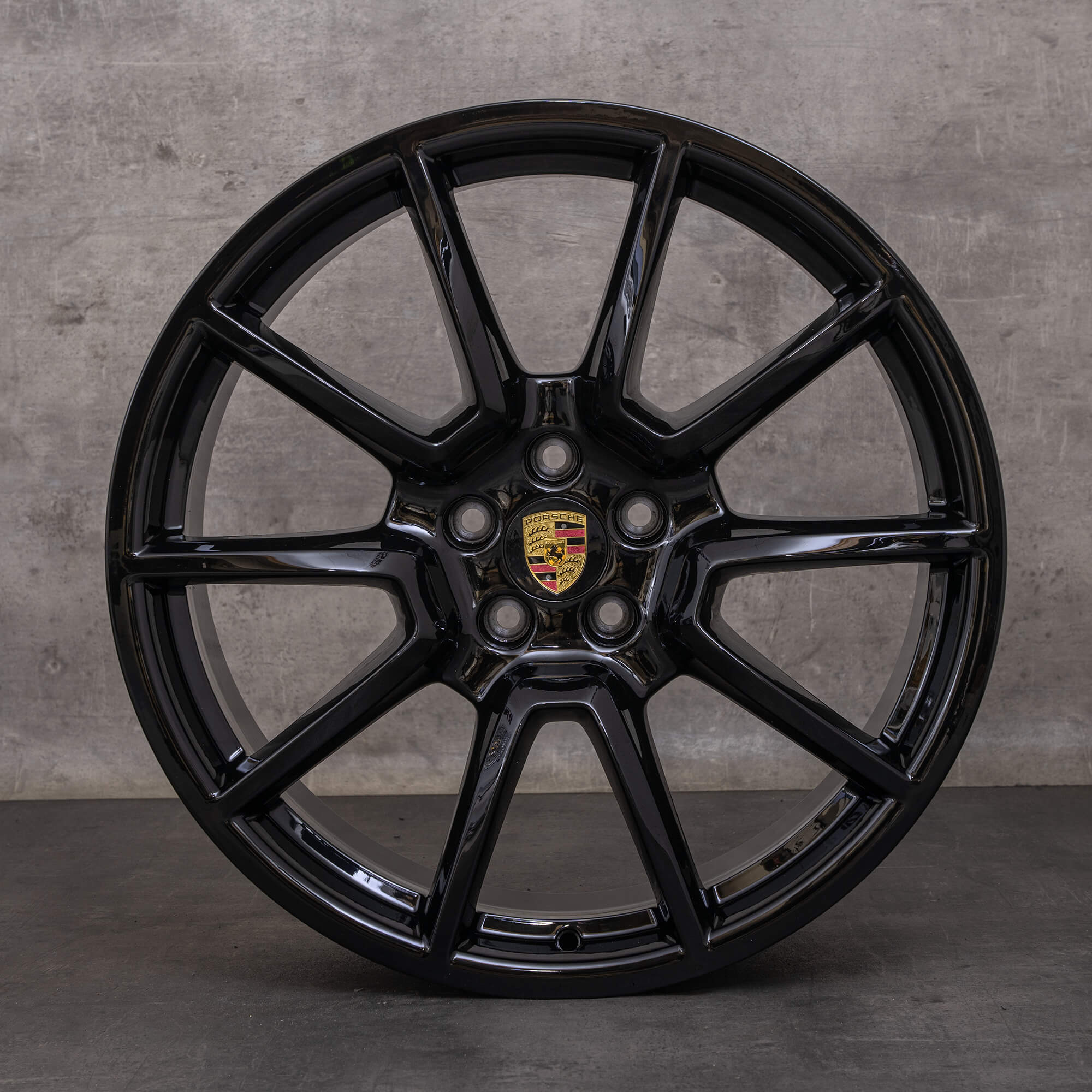 Original Porsche Macan ráfky na auto 20 palců II S 95B601025BH 95B601025BJ černé lesklé