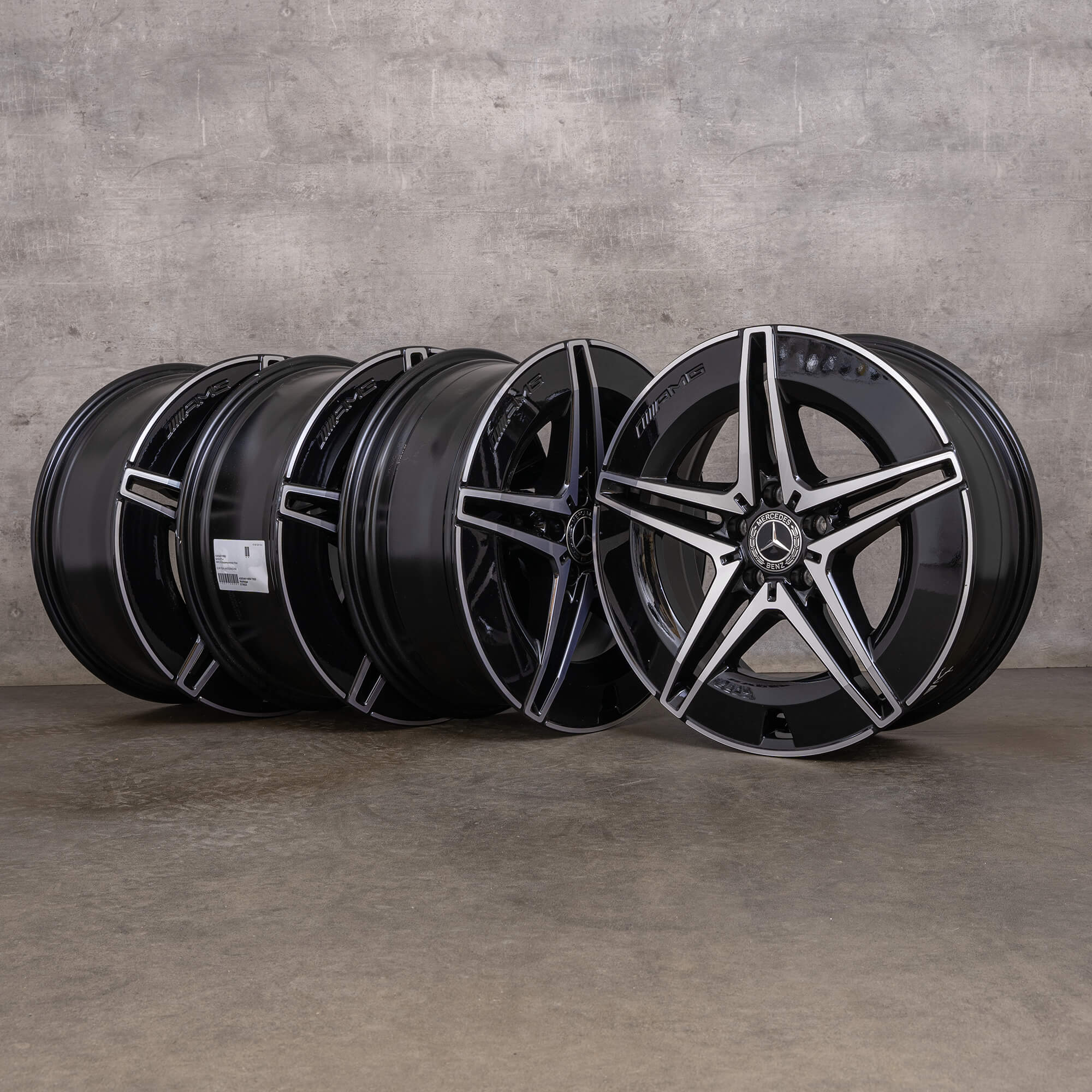 Original Mercedes Benz EQC AMG jantes 19 pouces N293 A2934011500 A2934011600 noir brillant NEUF