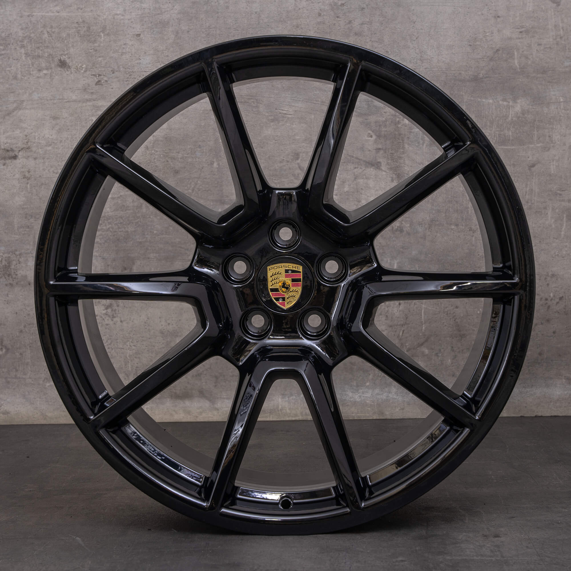 Originale Porsche Macan II felger 20 tommer 95B601025BH 95B601025BJ svart blank