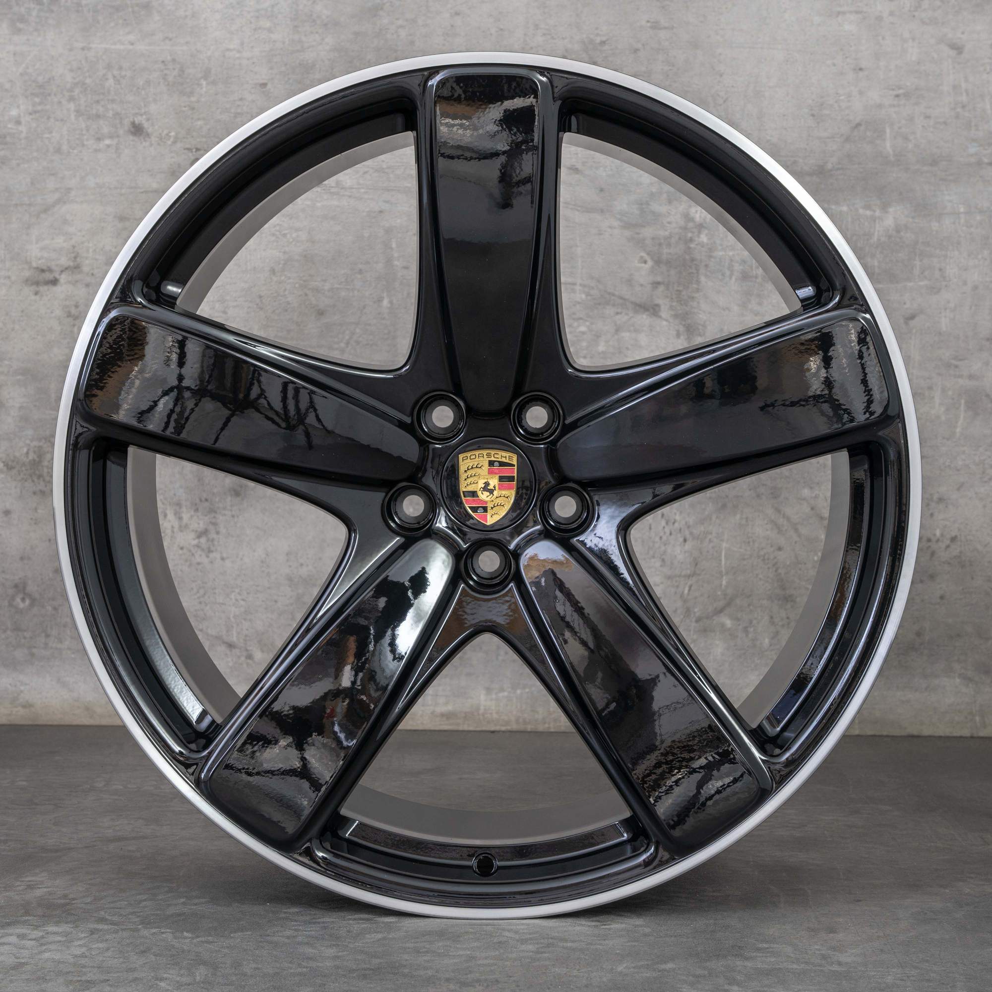 Jantes originais Porsche Macan II de 21 polegadas 95B601025AC 95B601025AE preto polido NOVO