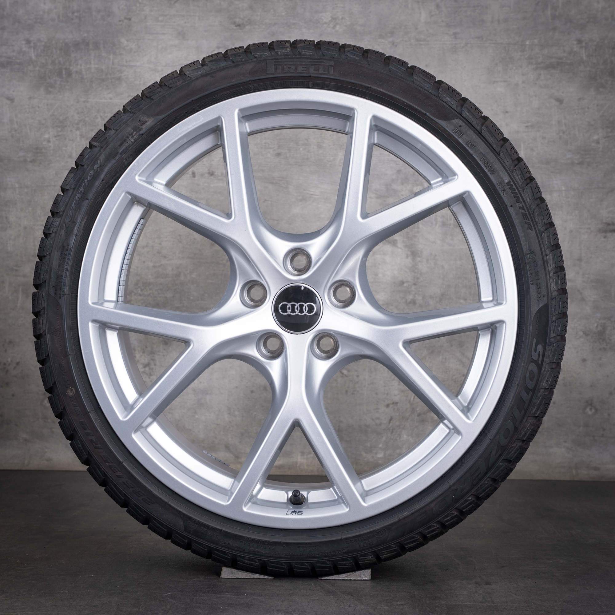OEM Audi RS3 winter wheels 19inch 8Y rims 8Y0601025BP 8Y0601025BQ Glossy Silver - wheel 4 of 4
