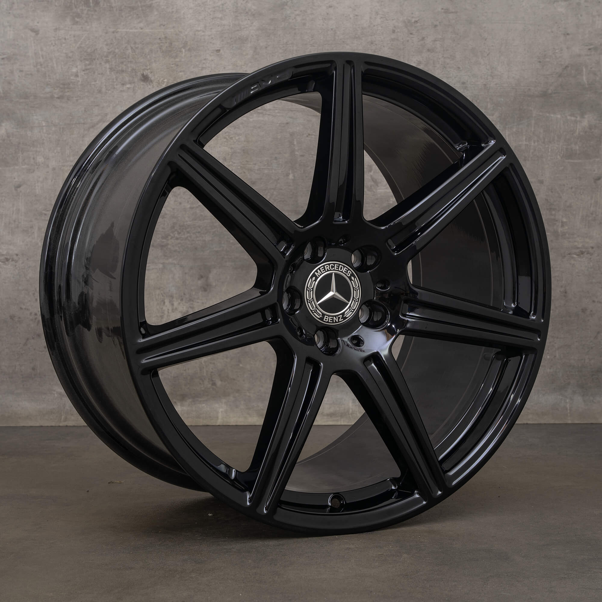 Alkuperäiset AMG Mercedes SLS R197 C197 Black Series 20 tuuman vanteet A1974010102 musta kiiltävä maalattu Taka-akseli