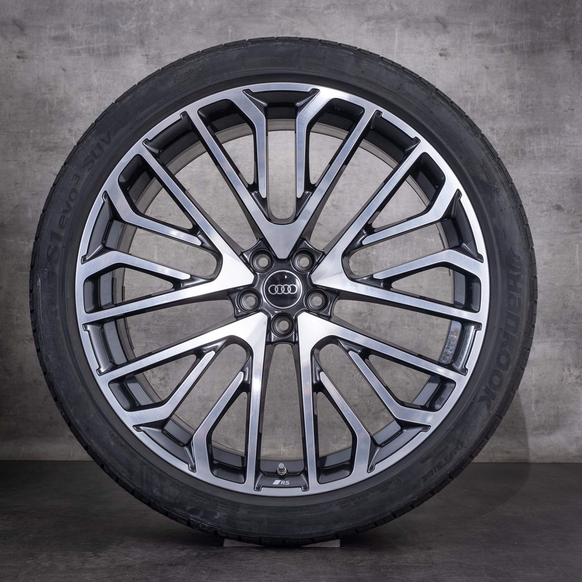 Original Audi Q8 SQ8 Felgen 23 Zoll 4M8 Sommerräder 4M8601025BN granit glanzgedreht