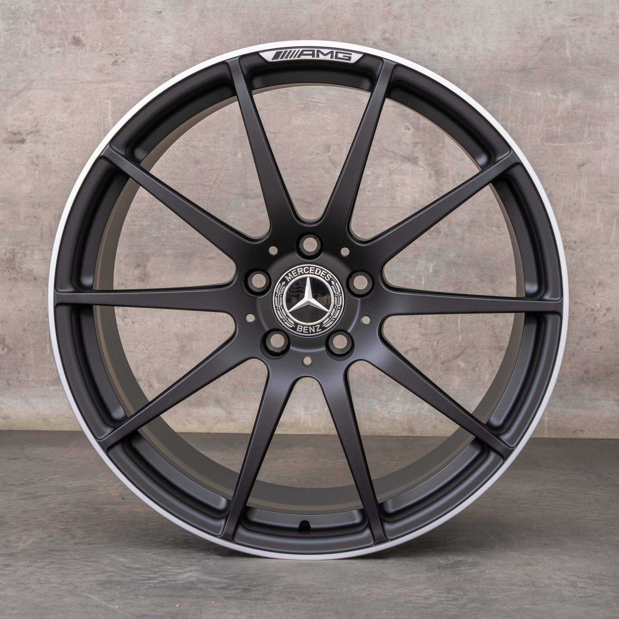 Originele Mercedes Benz AMG GT velgen 19 inch C190 R190 A1904011100 A1904011200 zwart mat gepolijst