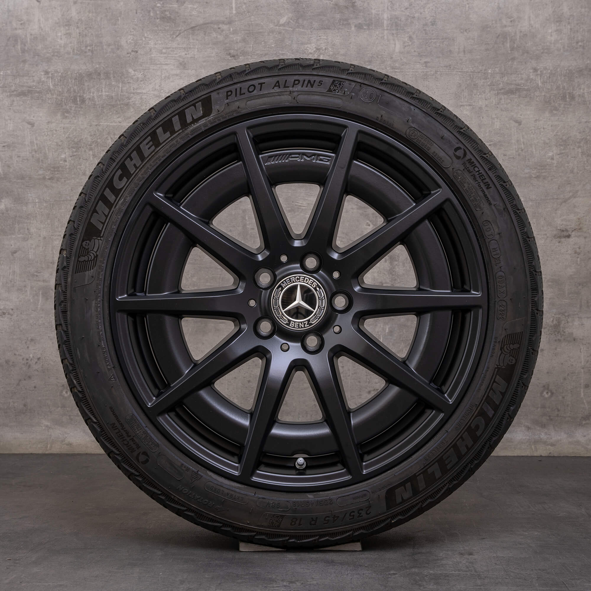 Originale Mercedes Benz Classe C C43 AMG pneumatici invernali 18 pollici W206 S206 cerchi A2064012100 nero opaco