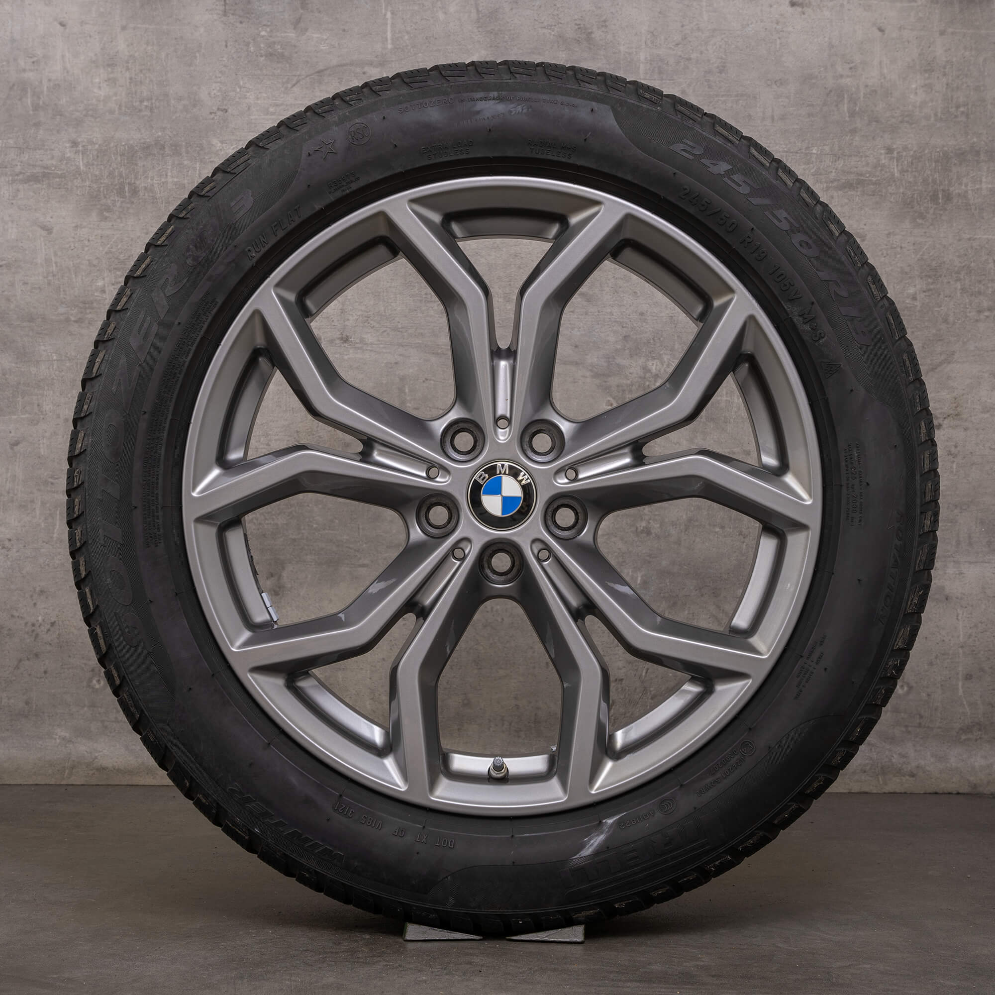 Originale BMW X3 X4 ruote invernali 19 pollici G01 G02 cerchi styling 694 6877328 grigio ferrico