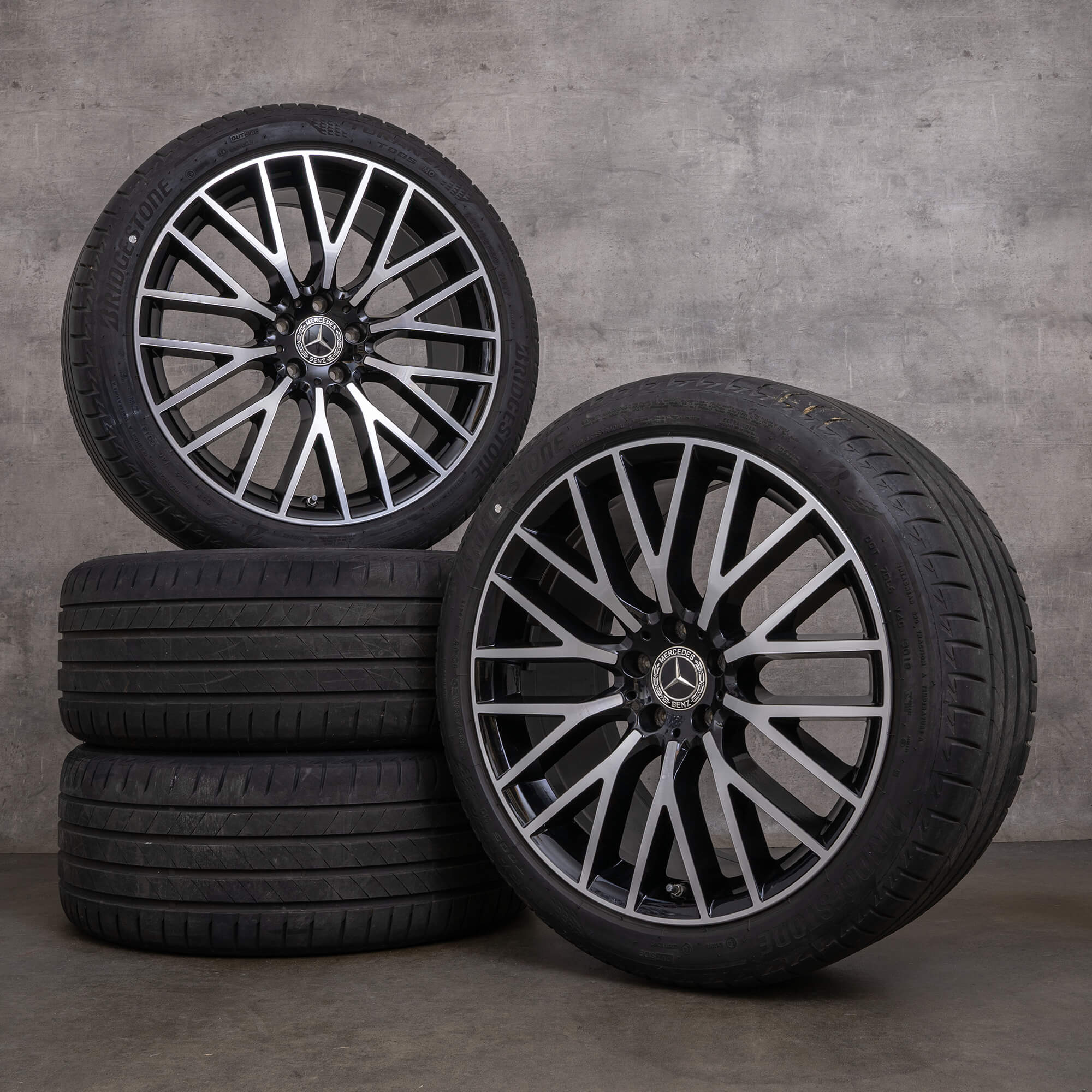Alkuperäiset Mercedes Benz S-sarjan vanteet 20 tuumaa W223 V223 kesäpyörät A2234013800 musta kiillotettu