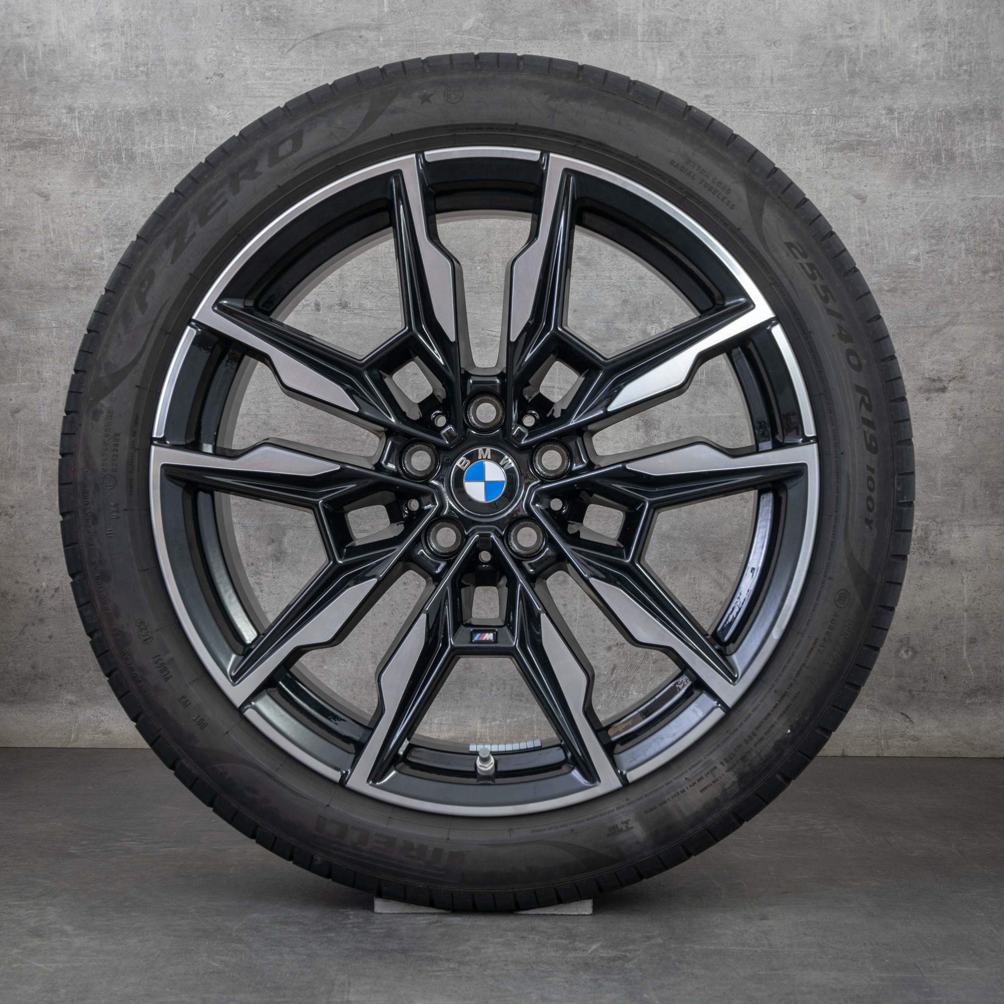 Originale BMW 4-serie i4 fælge 19 tommer G26 Gran Coupe sommerdæk styling 861 M 8089227 8089228 sort poleret