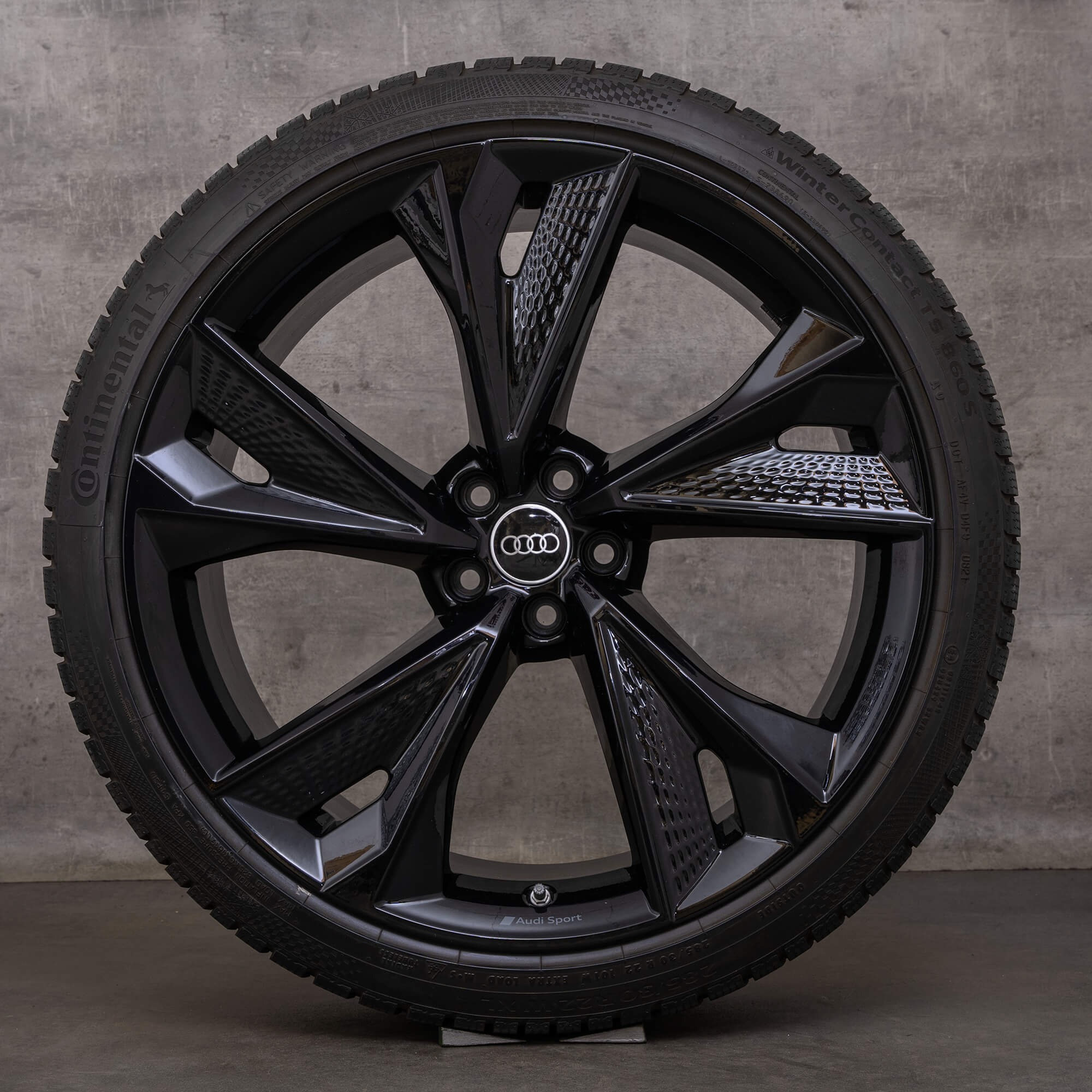 Originale Audi RS6 RS7 vinterhjul 22 tommer 4K C8 fælge 4K0601025BC sort