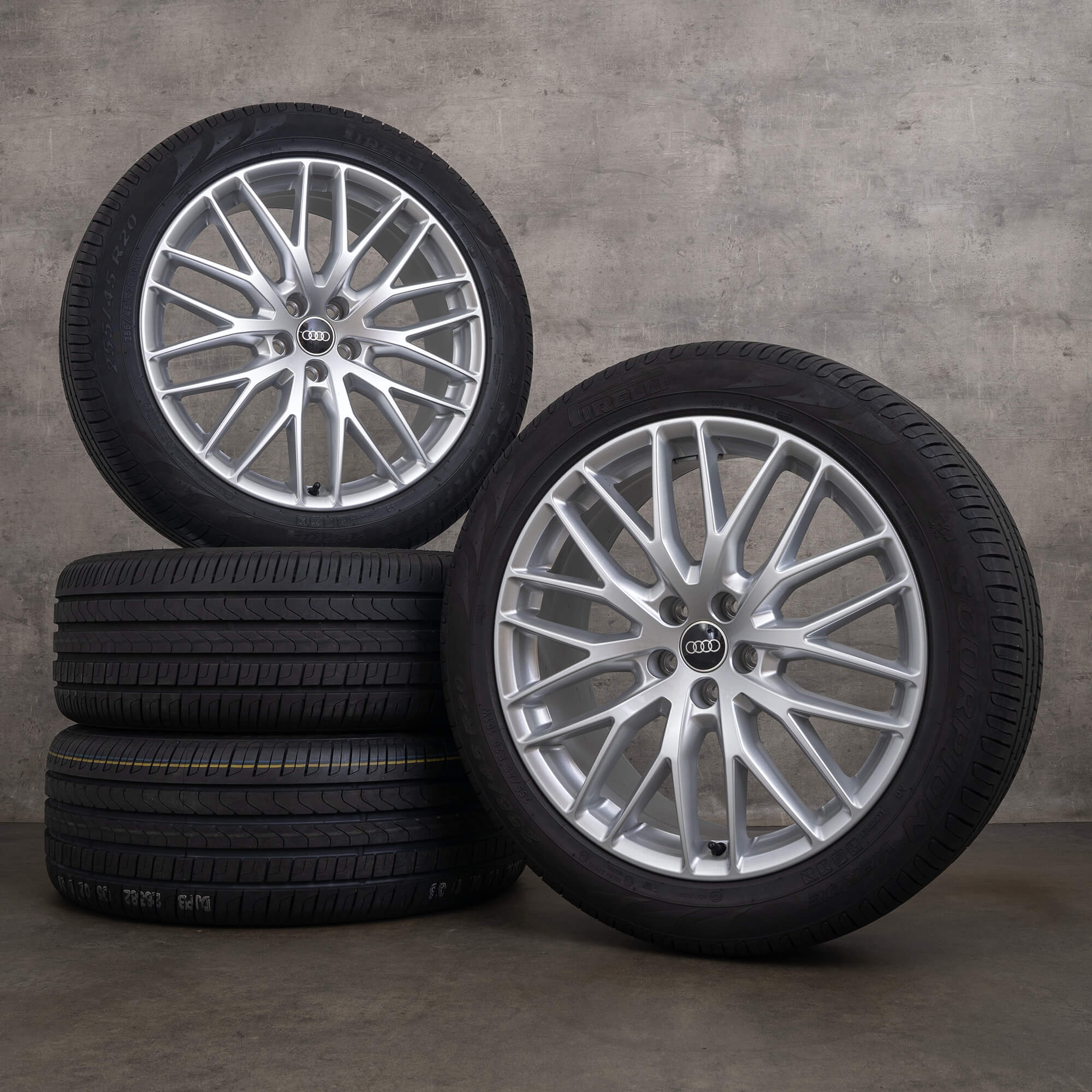 Oryginalne felgi Audi Q5 SQ5 20 cali FY letnie koła 80A601025AB srebrne