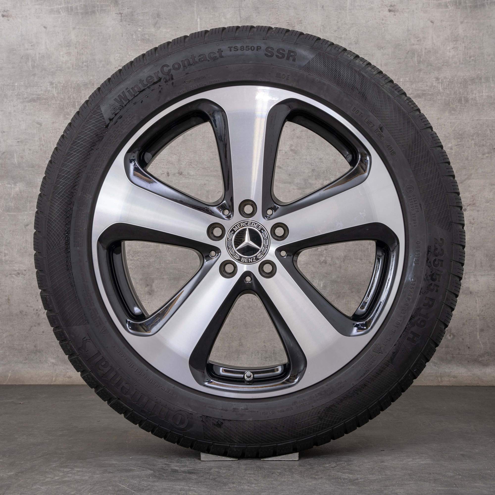 Alkuperäiset Mercedes Benz GLC & 43 AMG talvirenkaat 19 tuuman X253 C253 vanteet A2534011000 musta Kiillotettu