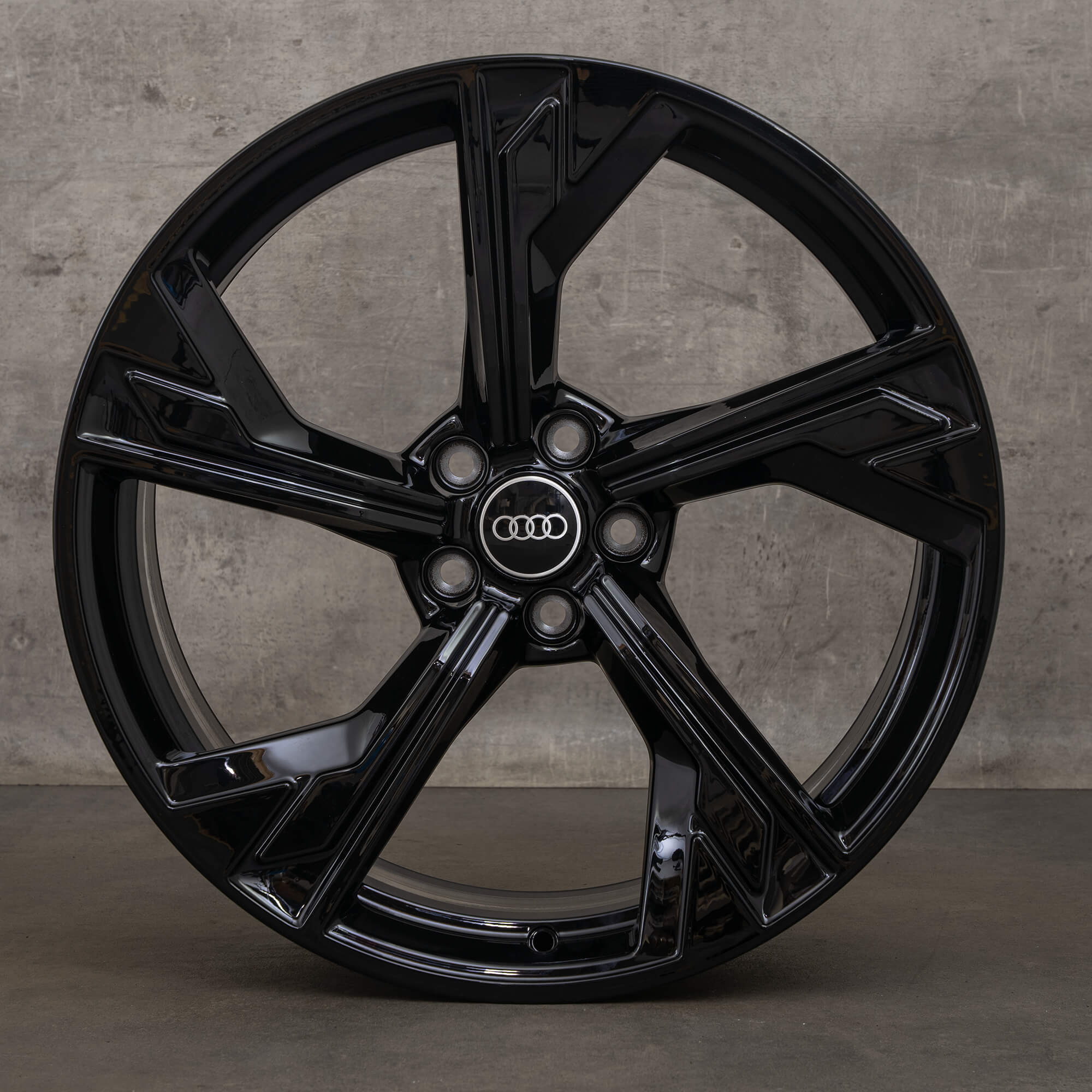 Jantes Audi RS4 RS5 genuínas de 20 polegadas B9 8W F5 Flag 8W0601025DT preto alto brilho NOVO