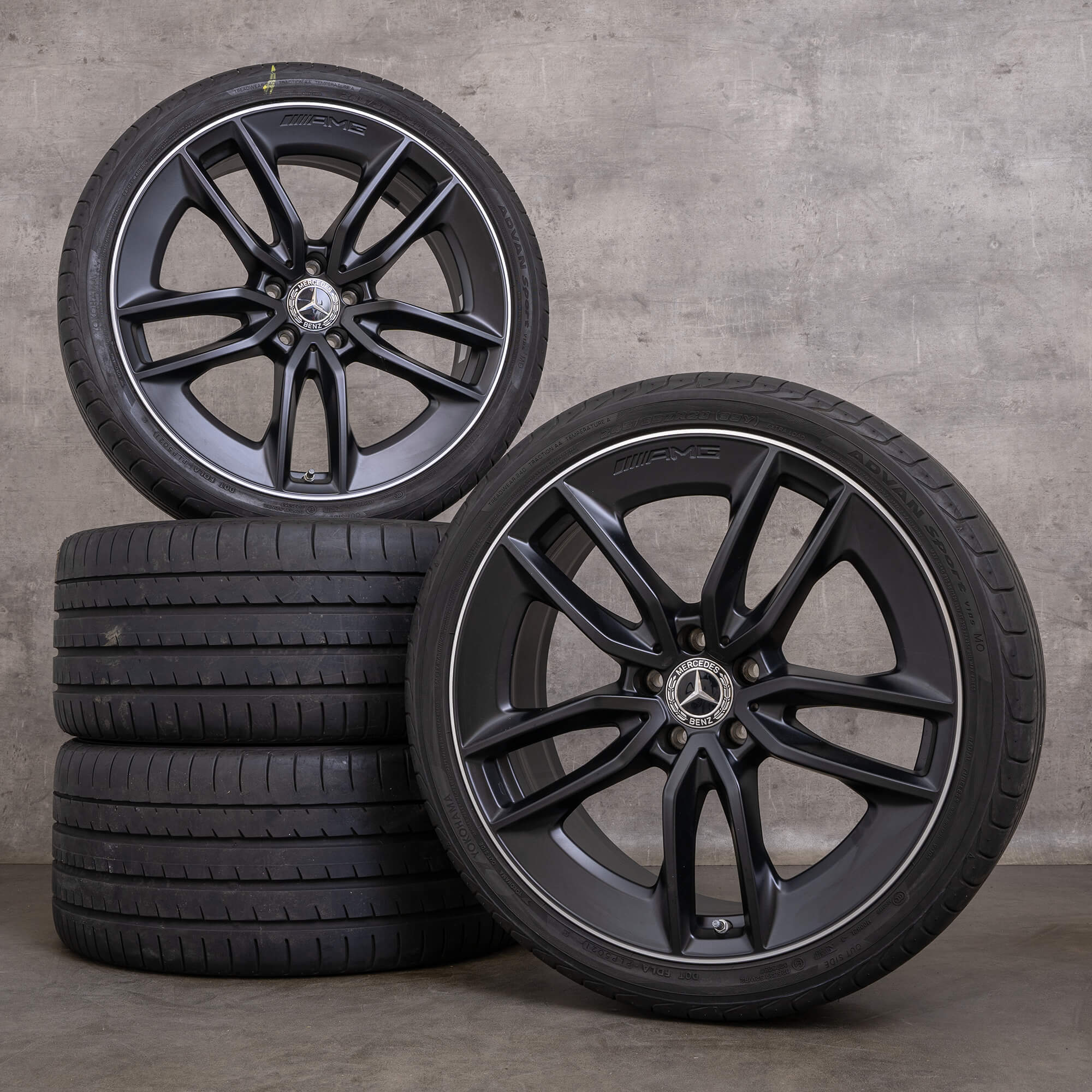 Originele AMG Mercedes E-klasse E43 E53 wielen 20 inch W213 S213 A238 C238 zomerwielen A2134014900 A2134015000 zwarte velg glanzend gedraaid