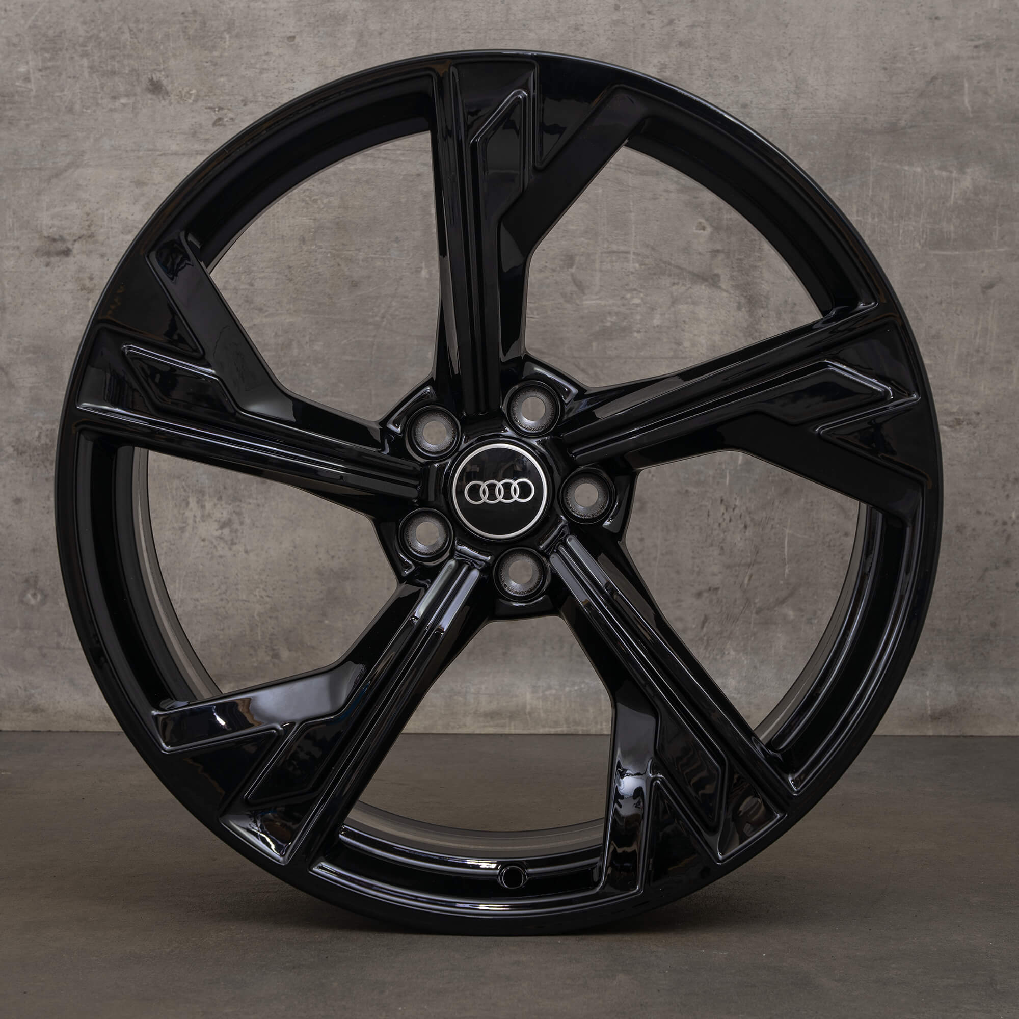 Jantes Audi RS4 RS5 genuínas de 20 polegadas B9 8W F5 Flag 8W0601025DT preto alto brilho NOVO