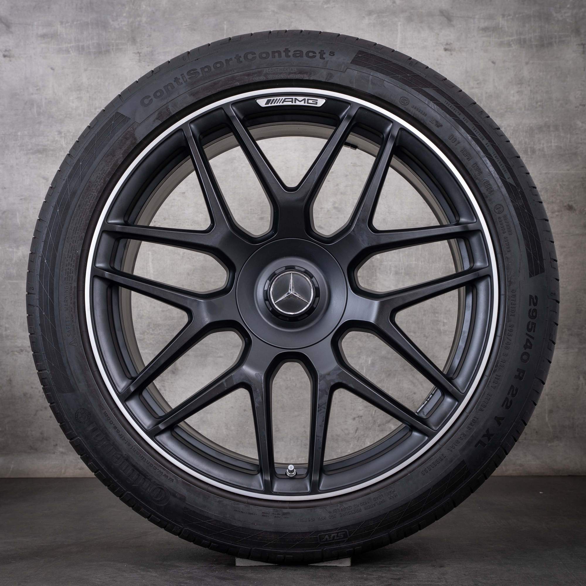 OEM Mercedes-Benz G-Class G63 AMG 22-inch rims W465 W463A summer wheels A4634012000 matte, diamond cut