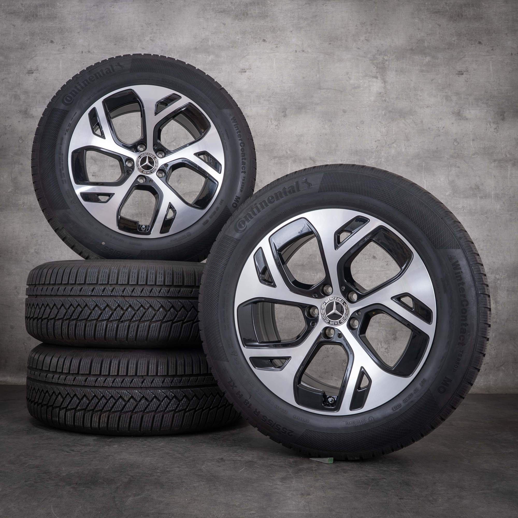 Alkuperäiset Mercedes-Benz GLC -talvirenkaat 18 tuumaa C254 X254 & Hybridit-vanteet A2544010100 A2544014700, kiillotettu musta