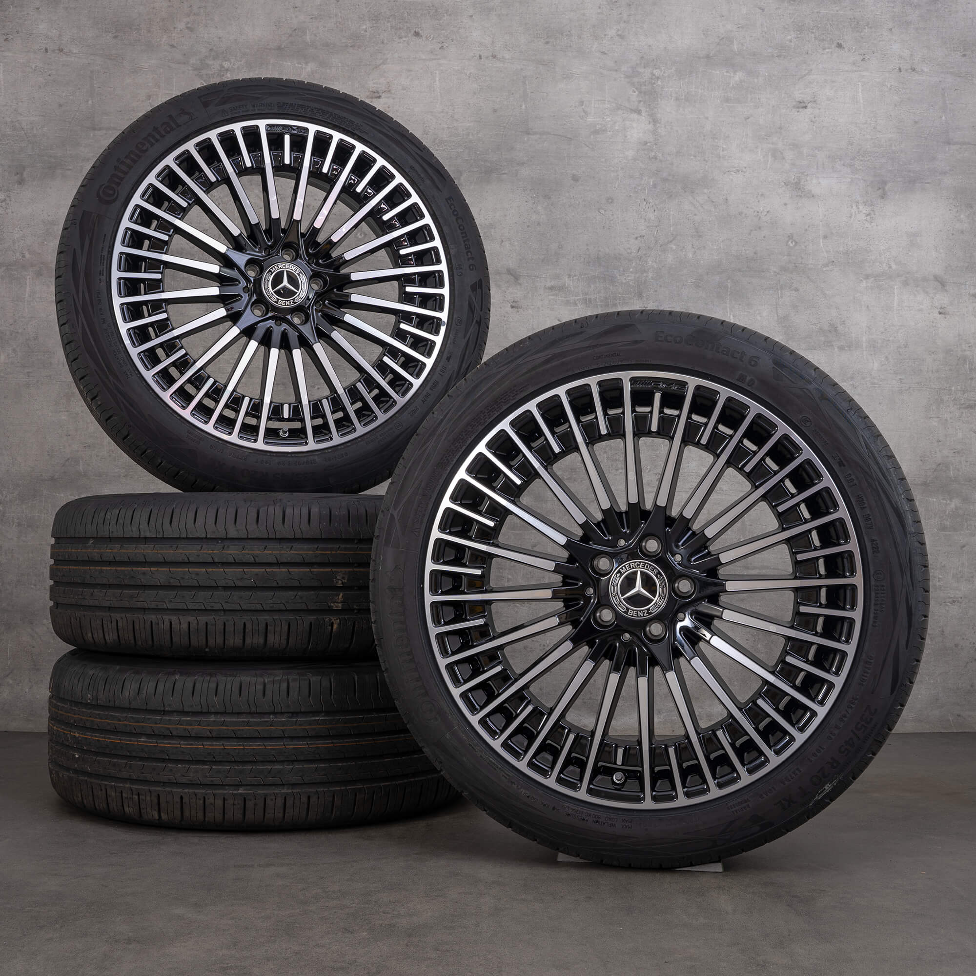 Alkuperäiset Mercedes Benz EQA EQB AMG vanteet 20 tuuman H243 X243 kesäpyörät A2434010600 musta kiillotettu UUTUUS
