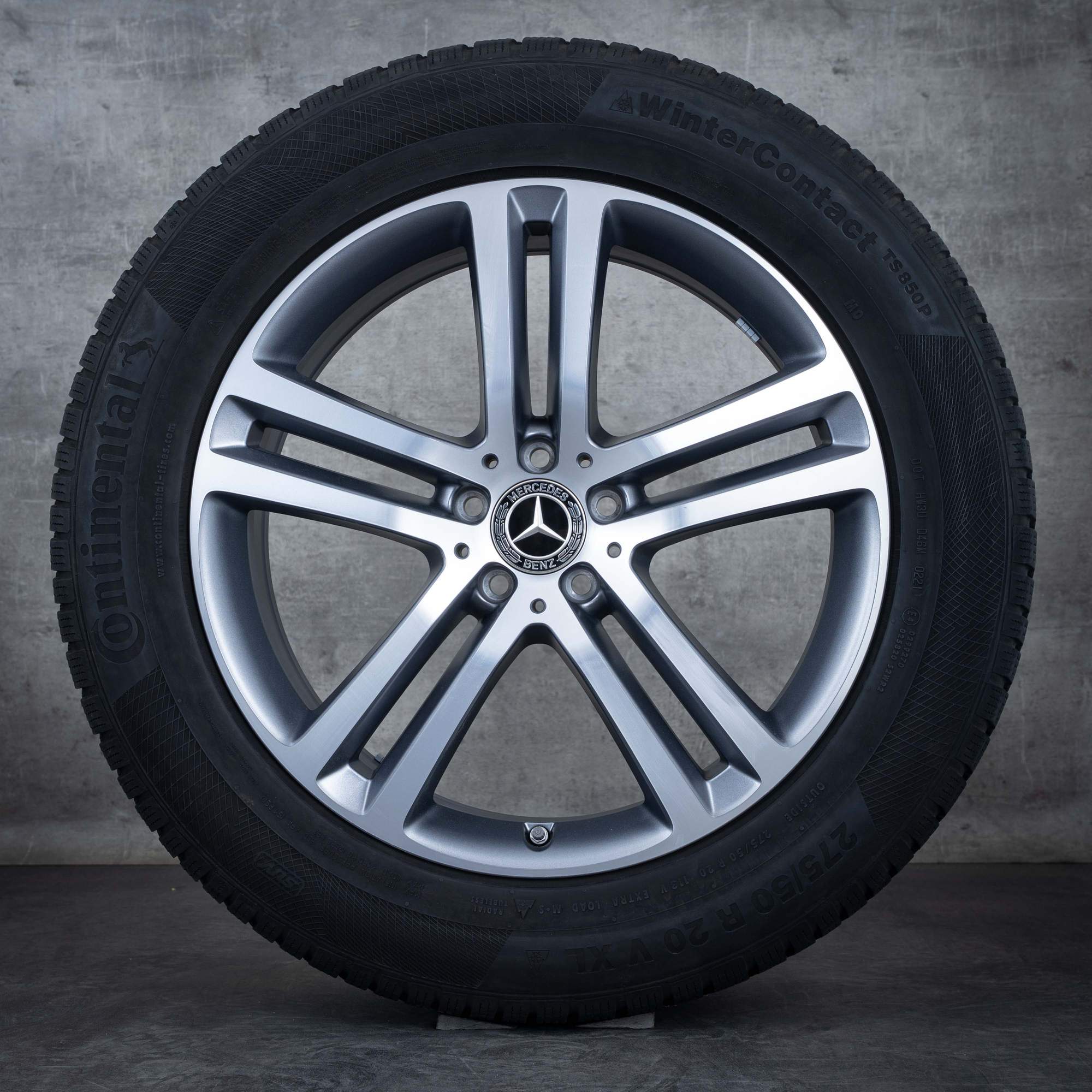 Oryginalne koła zimowe Mercedes Benz GLE 20 cali X167 C167 felgi A1674012400 A1674012500 himalaya szary mat polerowane